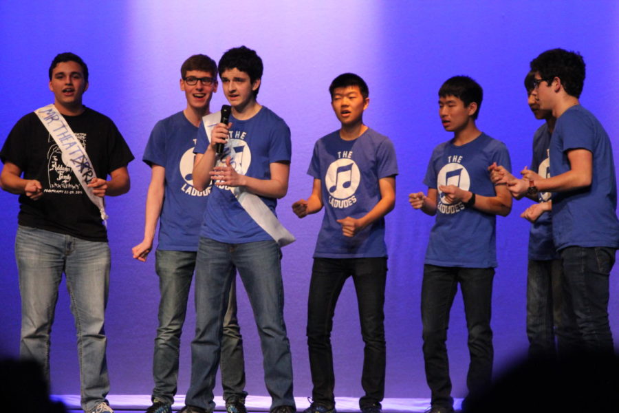Habitat for Humanity hosted their seventh annual "Mr. Ladue" contest on March 13th. The all boys acapella group, The Ladudes, perform one of their songs.