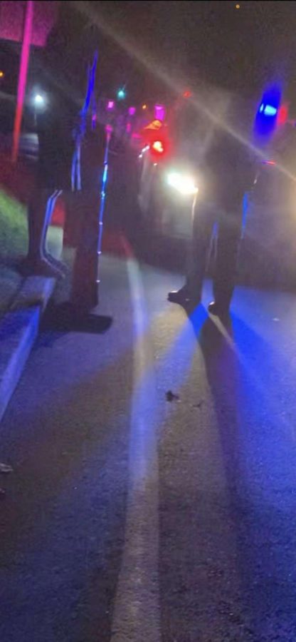 Teen gets confronted by police officer.