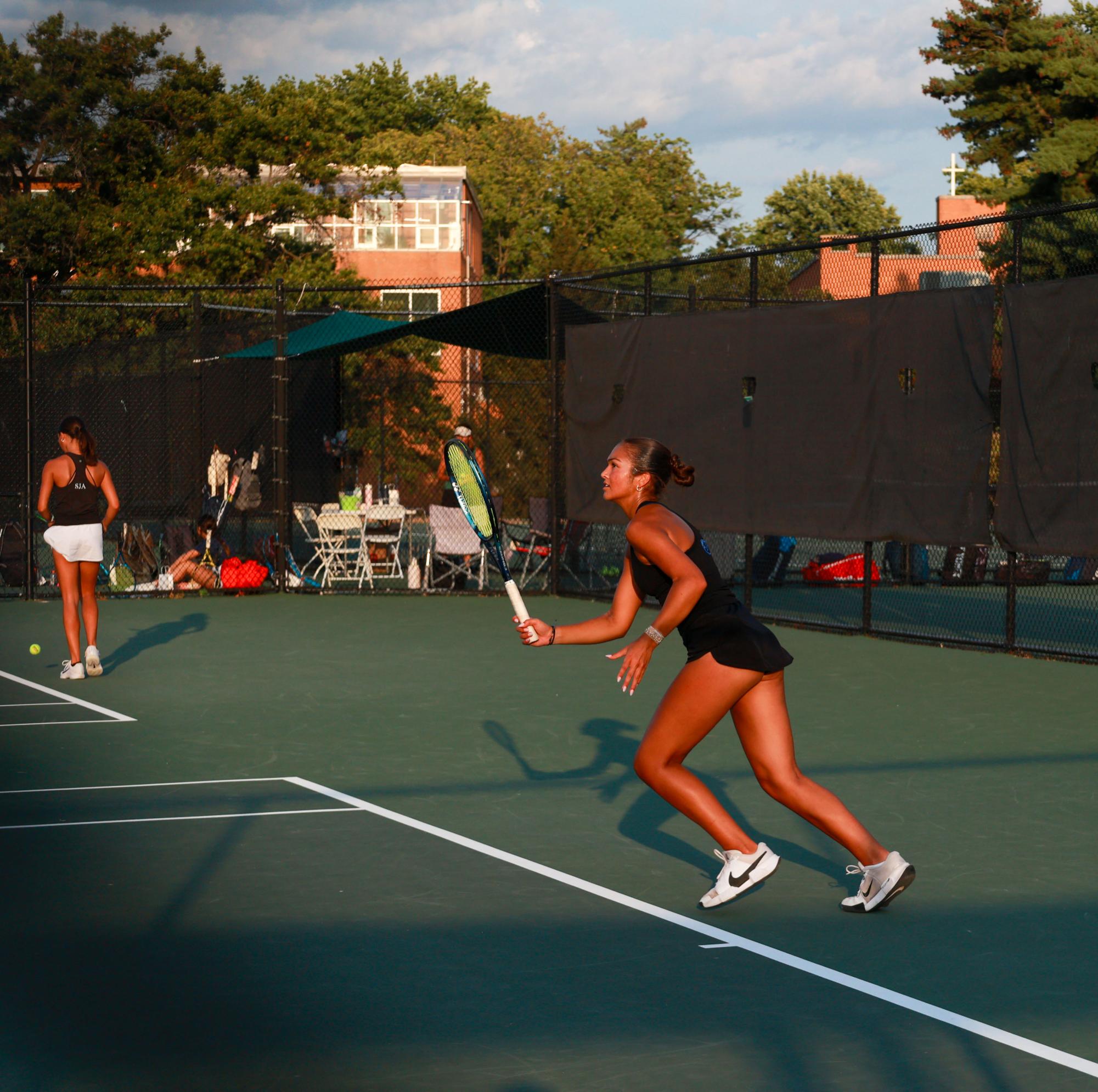 Girls Varsity Tennis competes against St. Joseph's Sept. 3