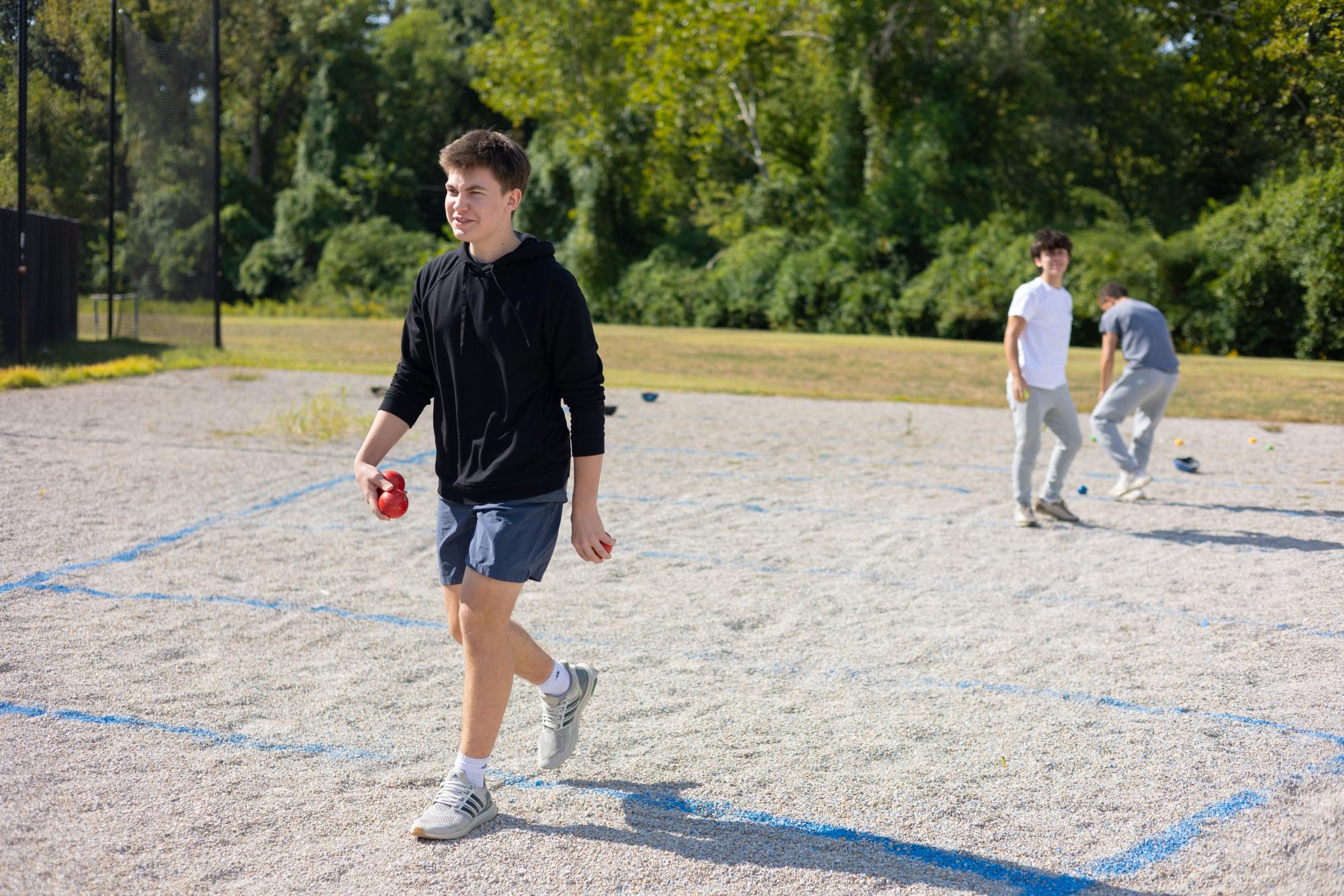 AP French students play Pétanque Sept. 9th