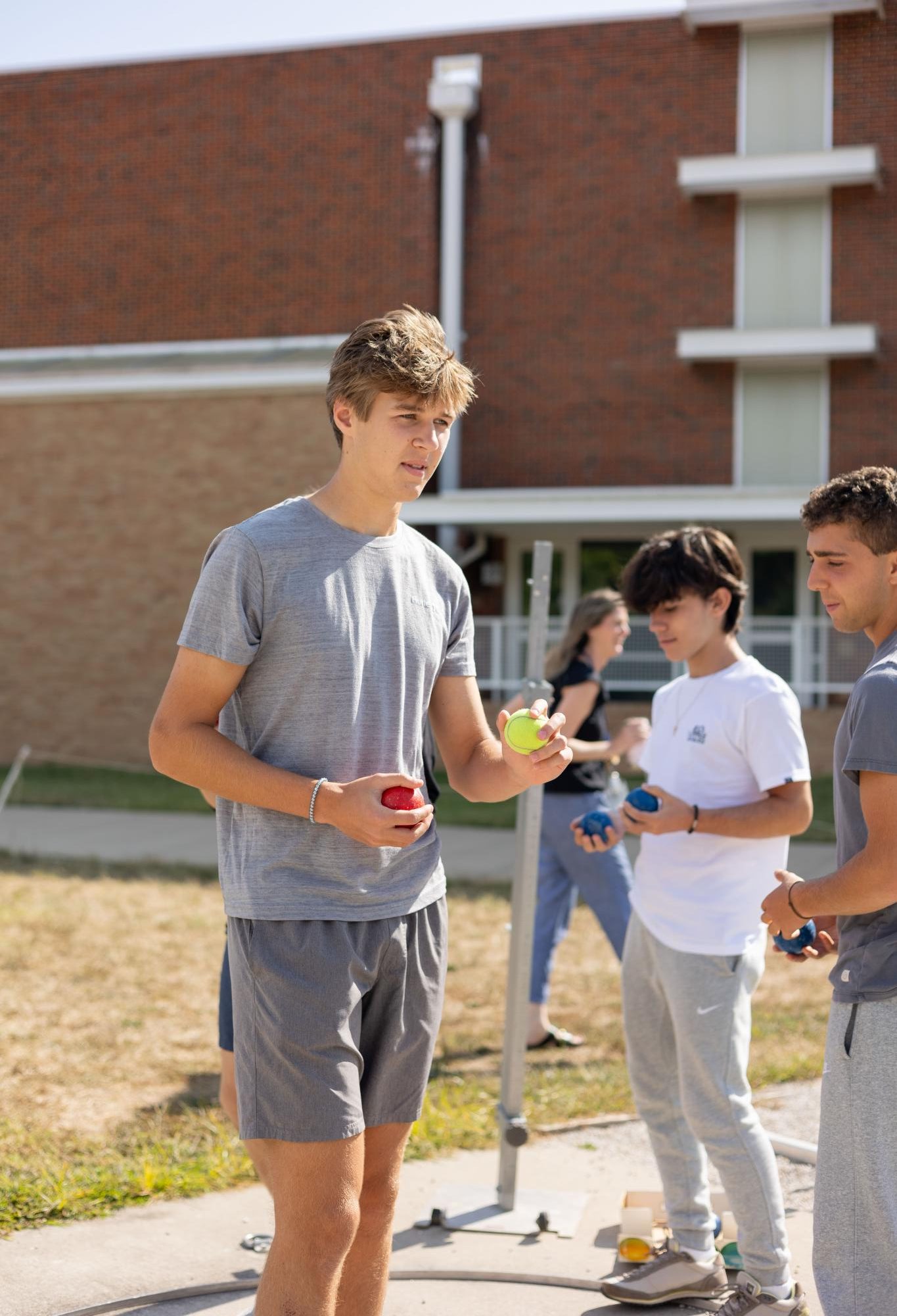 AP French students play Pétanque Sept. 9th