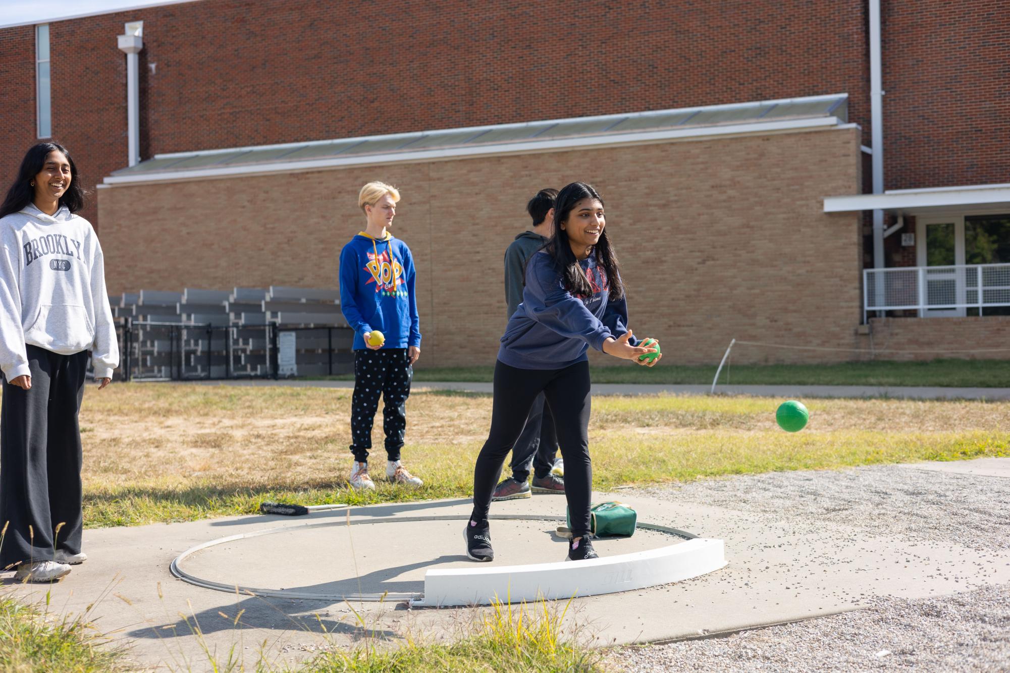 AP French students play Pétanque Sept. 9th