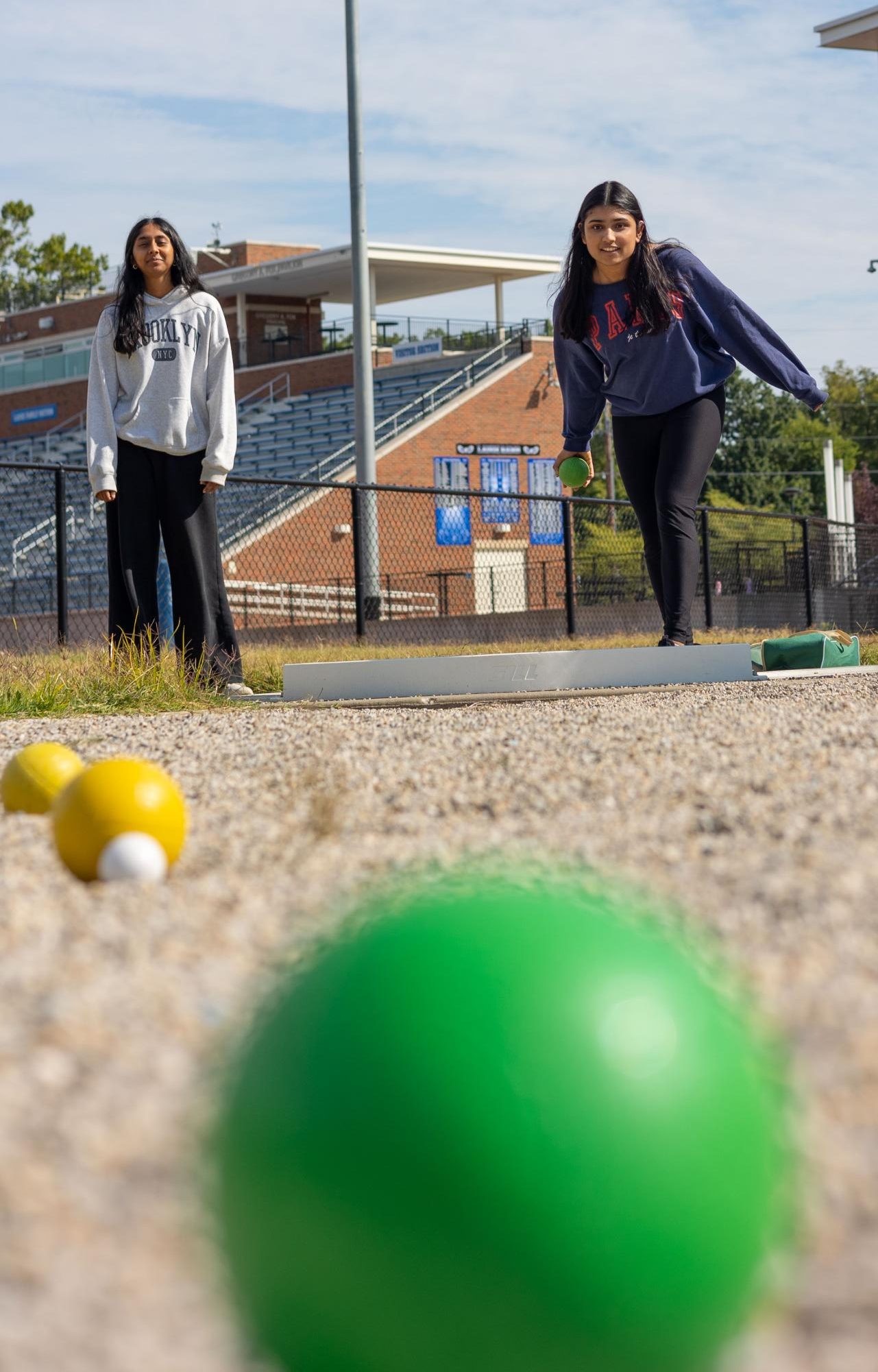 AP French students play Pétanque Sept. 9th