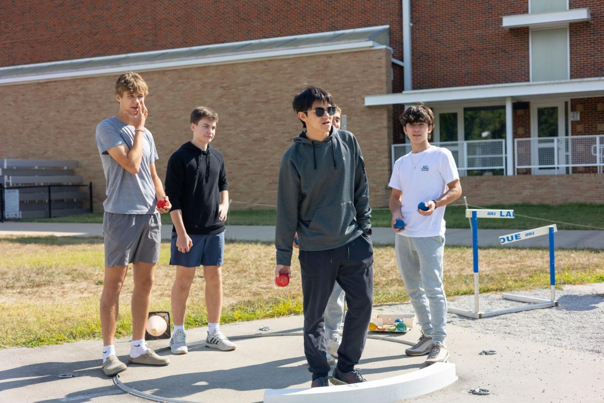AP French students play Pétanque Sept. 9th