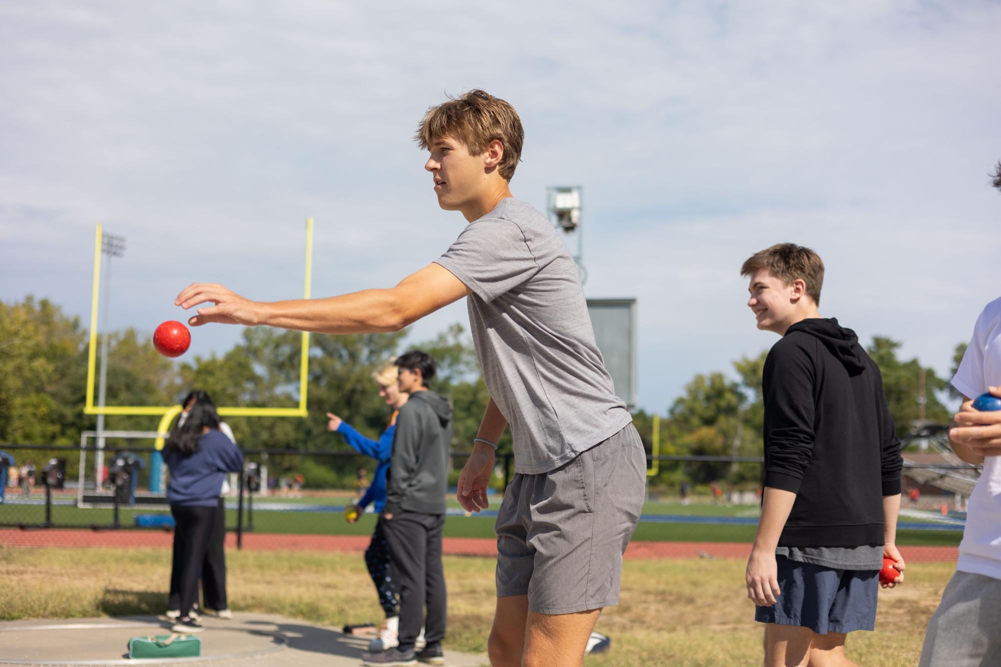AP French students play Pétanque Sept. 9th