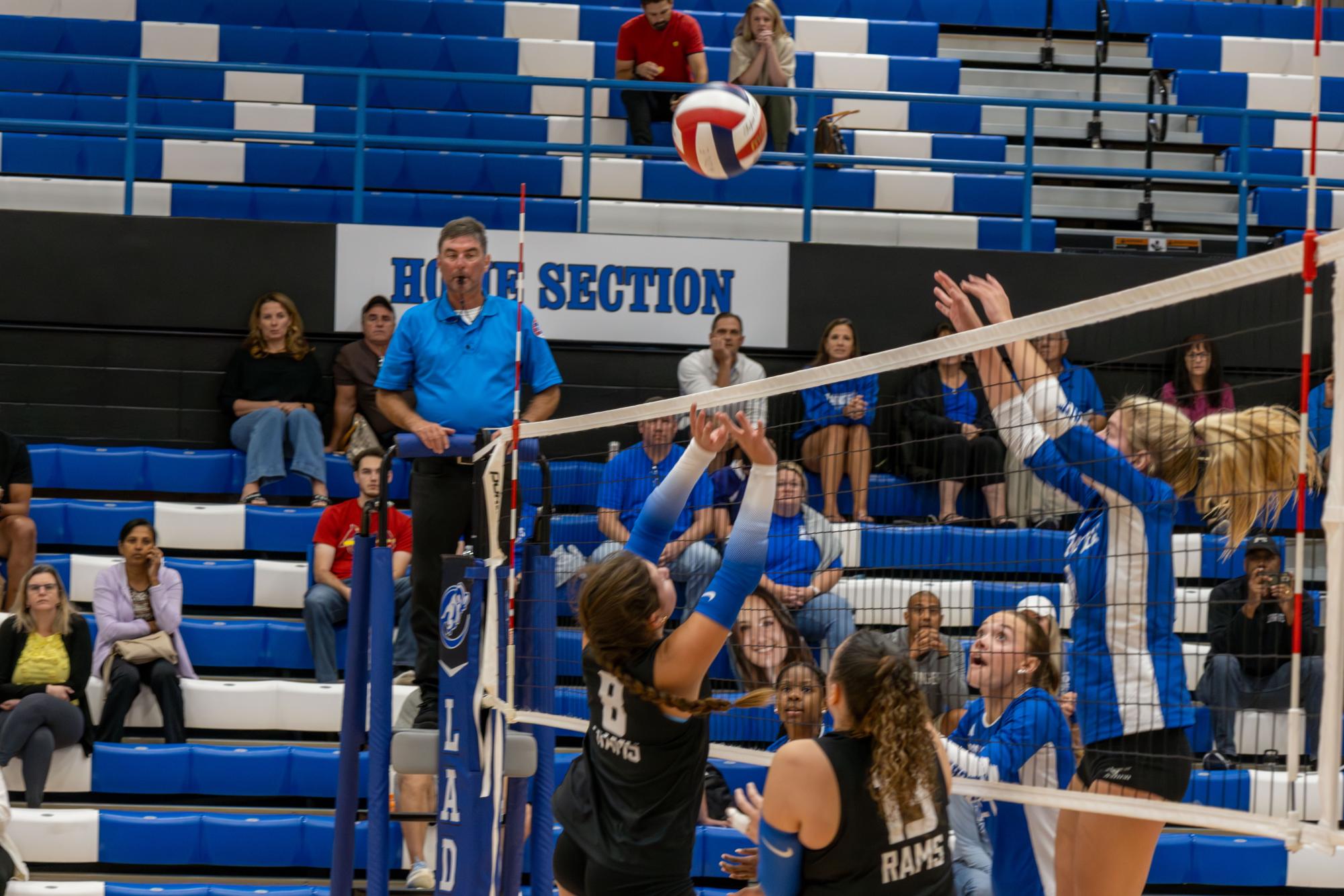 Varsity girls volleyball falls to Westminster Sept. 26