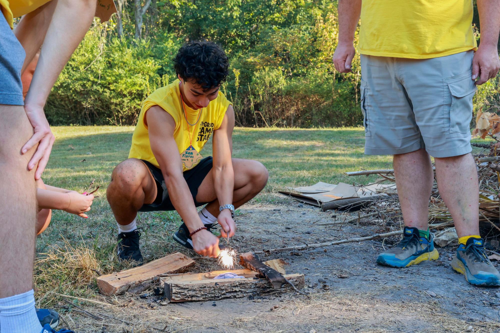High school students volunteer at Sixth Grade Camp