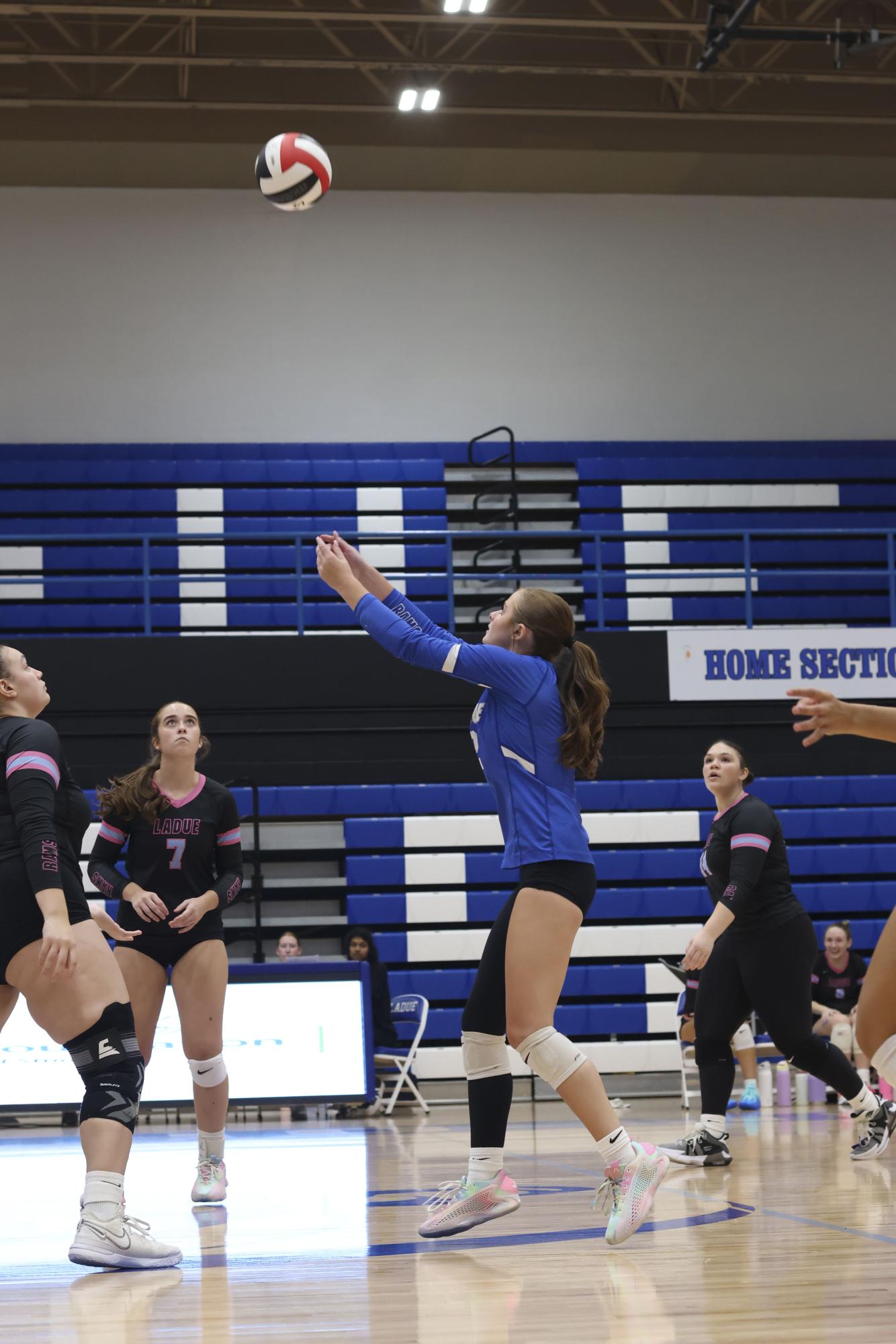 Girls Varsity Volleyball competes against Clayton Sept. 2