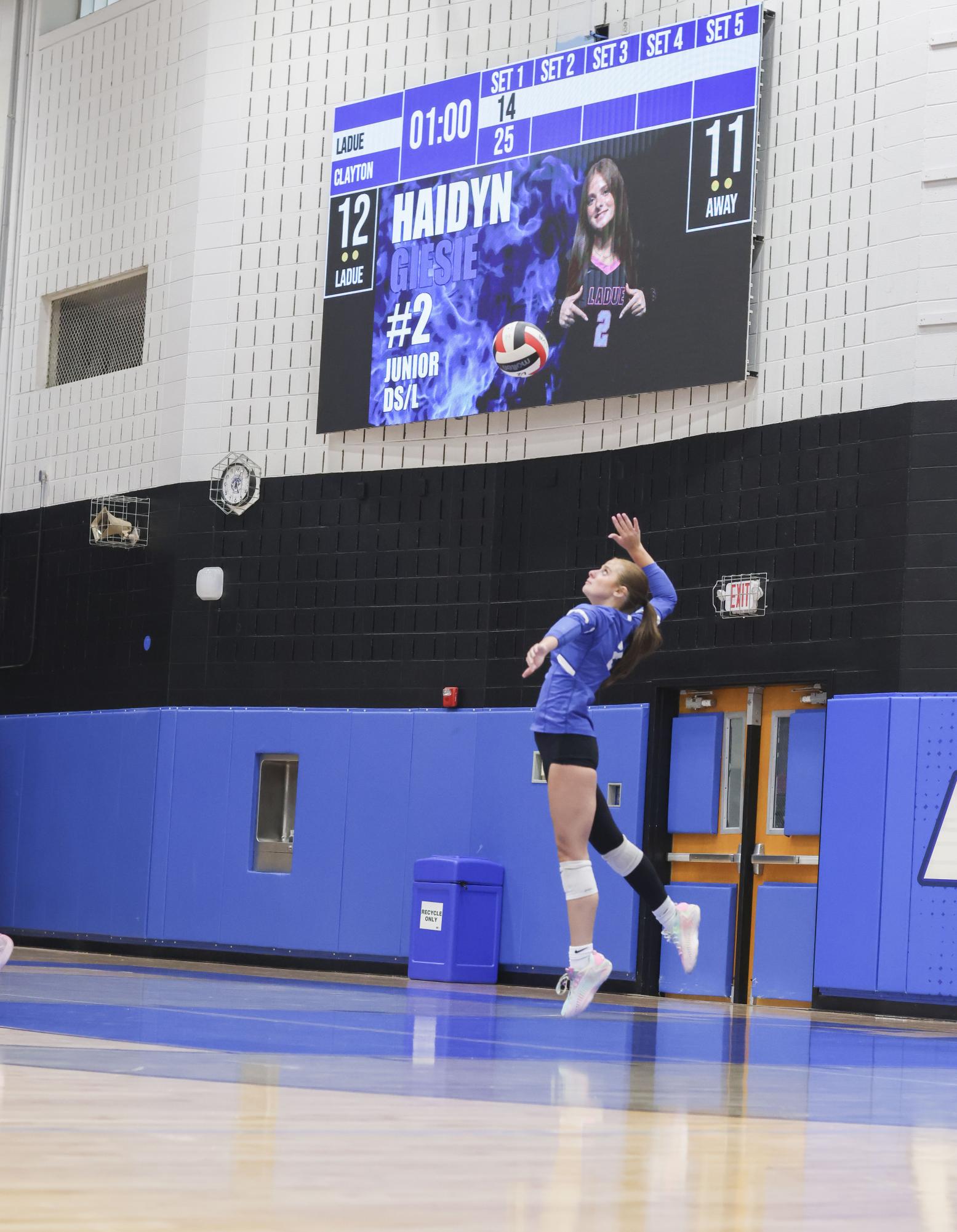 Girls Varsity Volleyball competes against Clayton Sept. 2