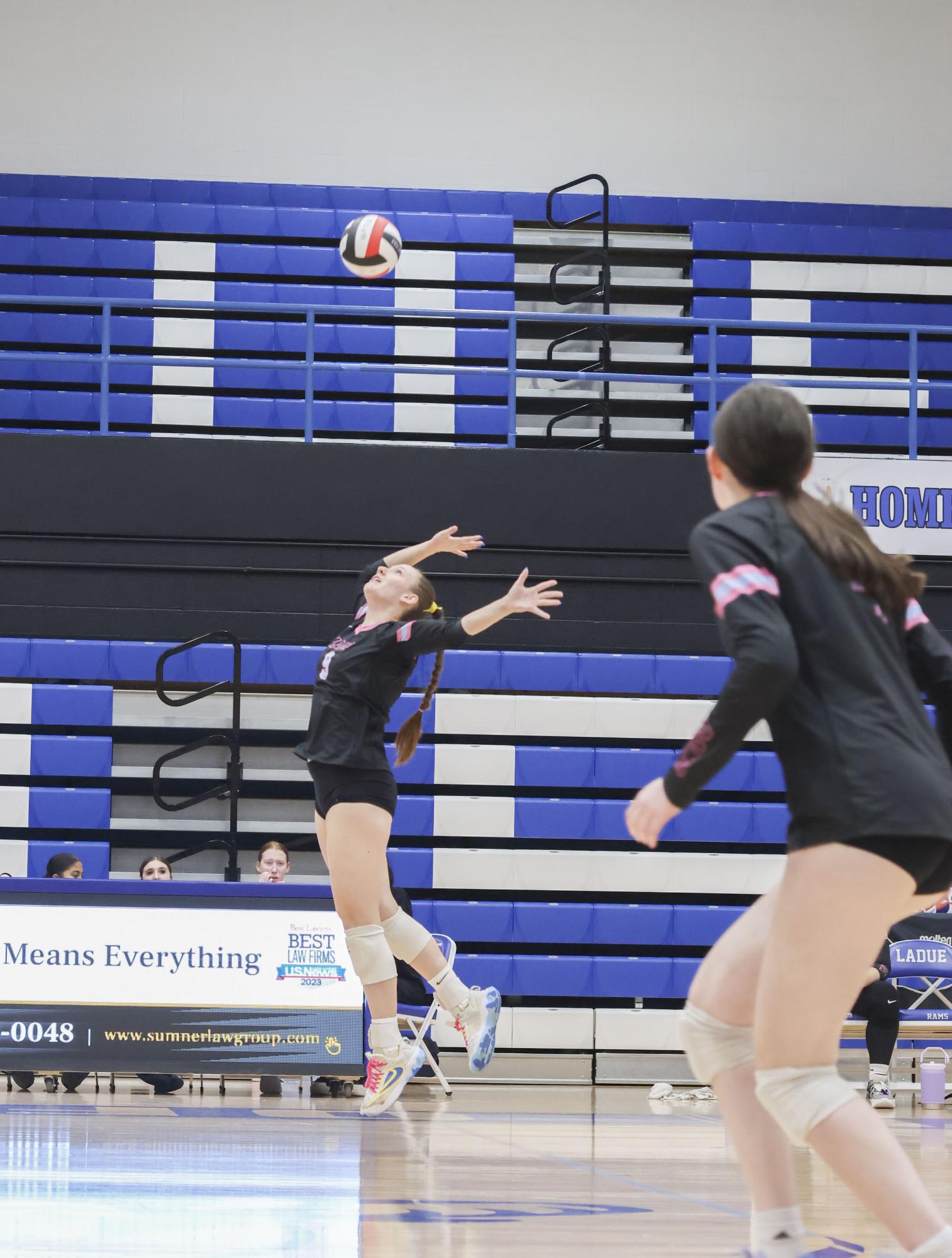 Girls Varsity Volleyball competes against Clayton Sept. 2