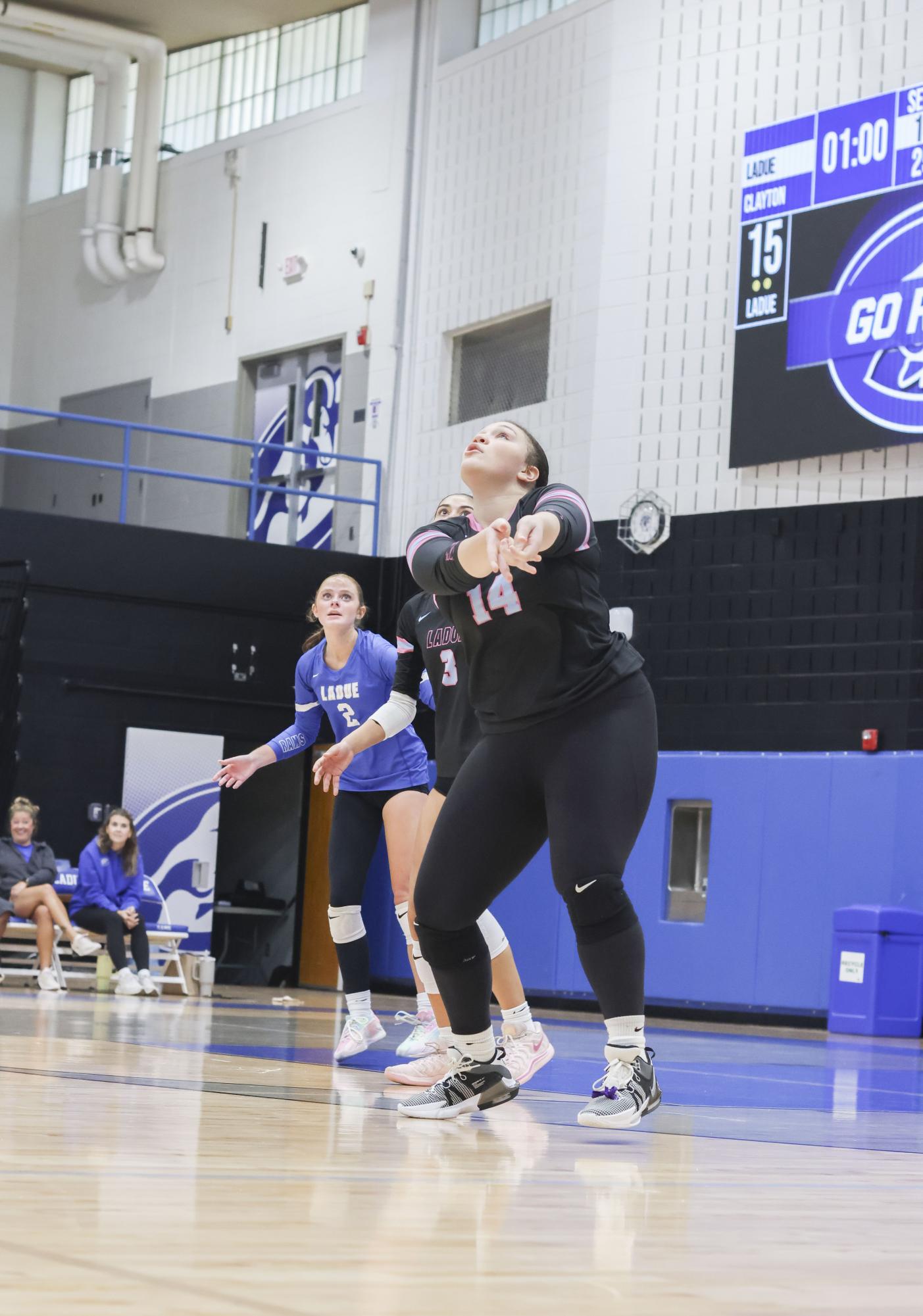 Girls Varsity Volleyball competes against Clayton Sept. 2