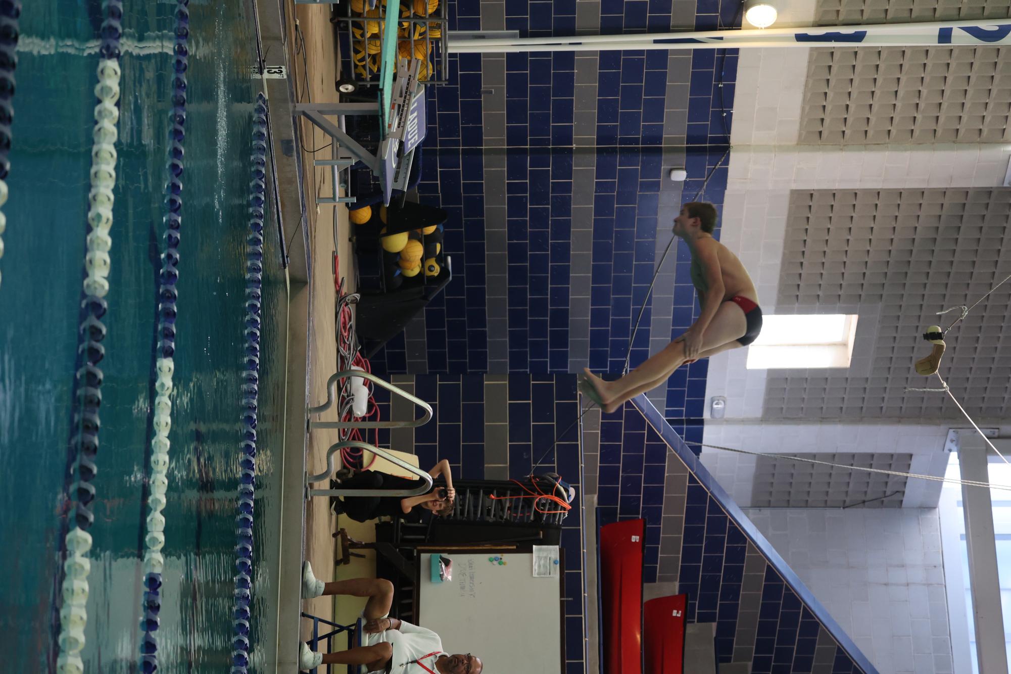 Boys Swim races against Lindbergh Sept. 30