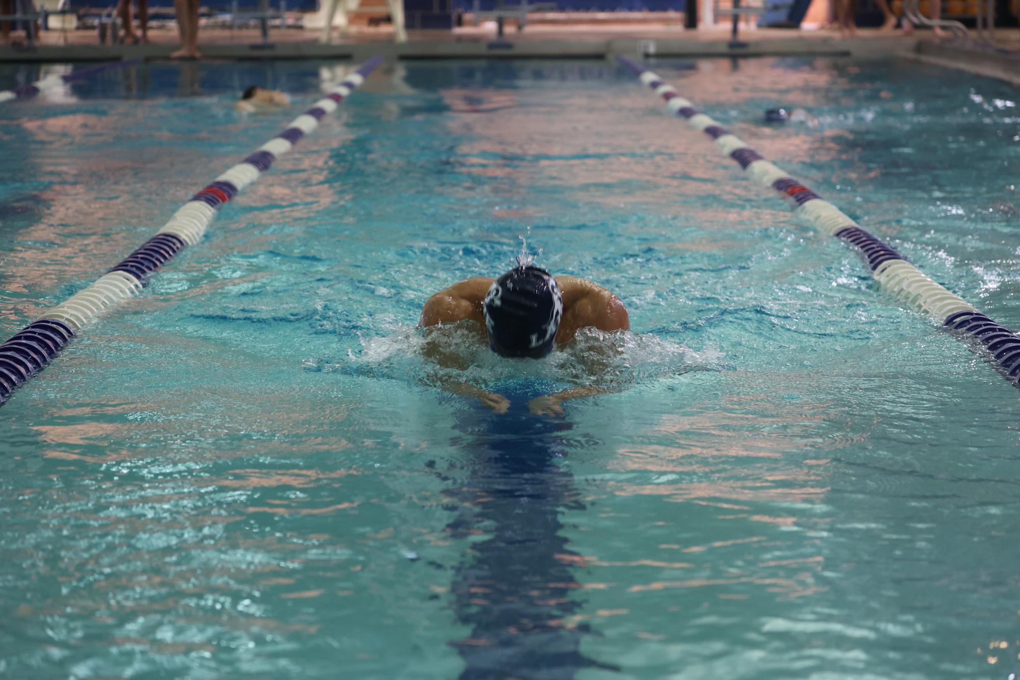 Boys Swim races against Lindbergh Sept. 30