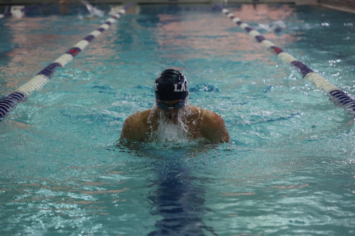 Boys Swim races against Lindbergh Sept. 30