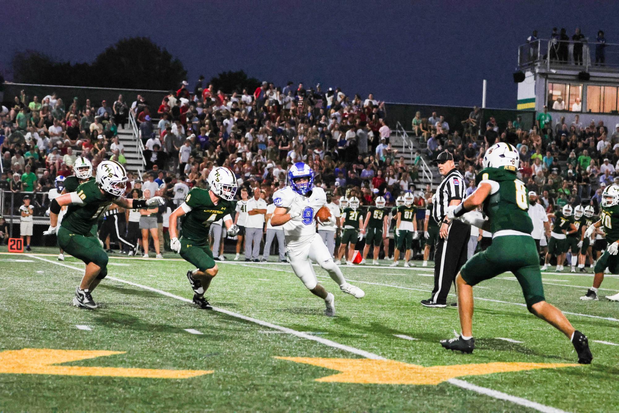 Varsity Football defeats Lindbergh 14-10 Sept. 12