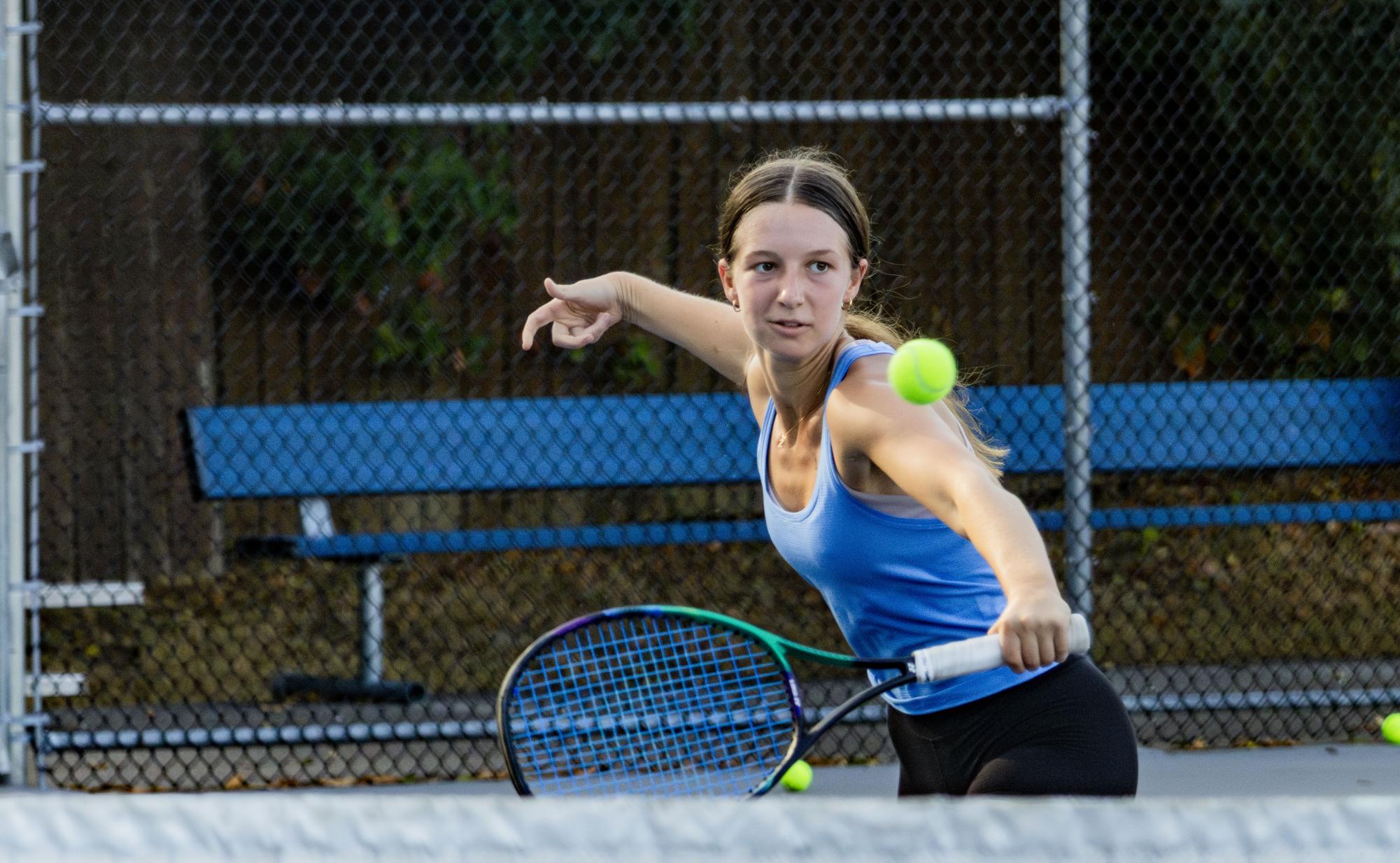 Girls Varsity Tennis practices Sept. 19