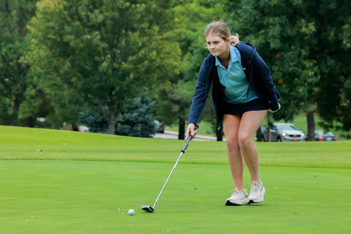 Girls Golf hosts senior night, Monday, Oct. 6. All seniors brought along a family member to play the course along with them. "My grandma loves golf and is good at it, so it was fun to be able to bond with her while playing," Lila Meyers (12) said.