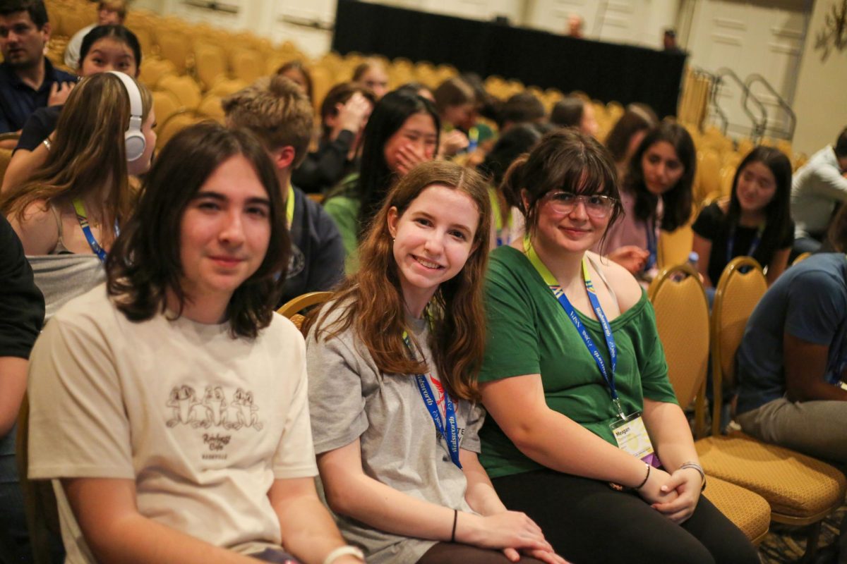 Students from Ladue Media await the National Scholastic Press Association and Journalism Education Association's awards ceremony. 32 students attended the convention in Nashville. 