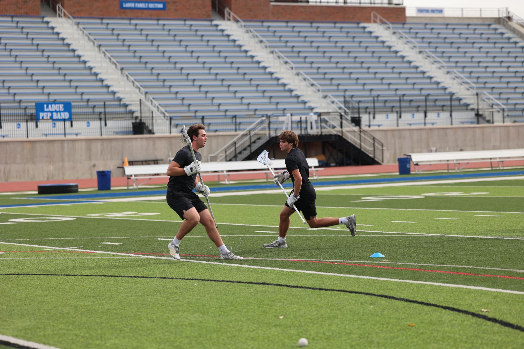 Boys Lacrosse practices during clinic Nov. 8