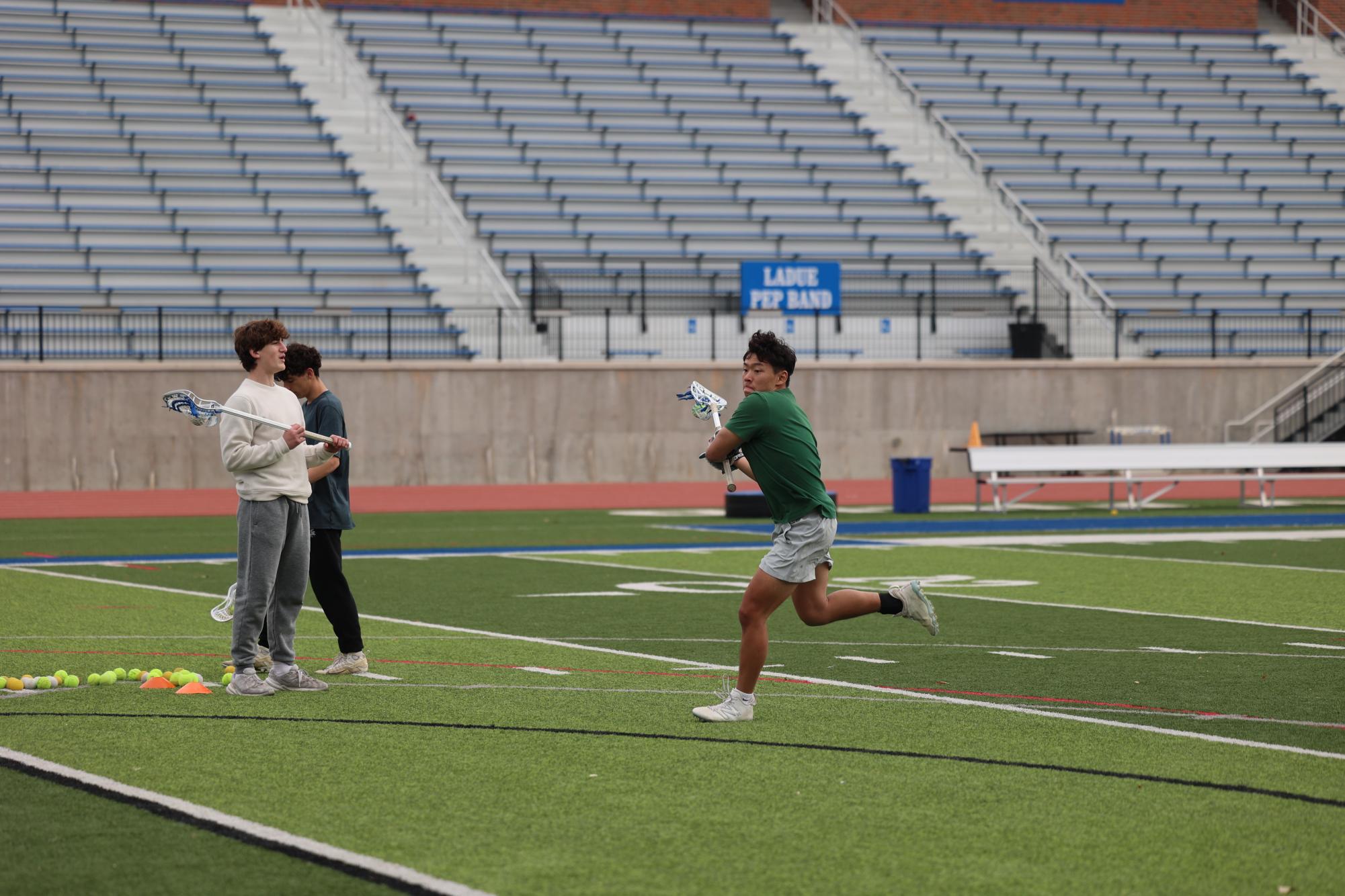 Boys Lacrosse practices during clinic Nov. 8
