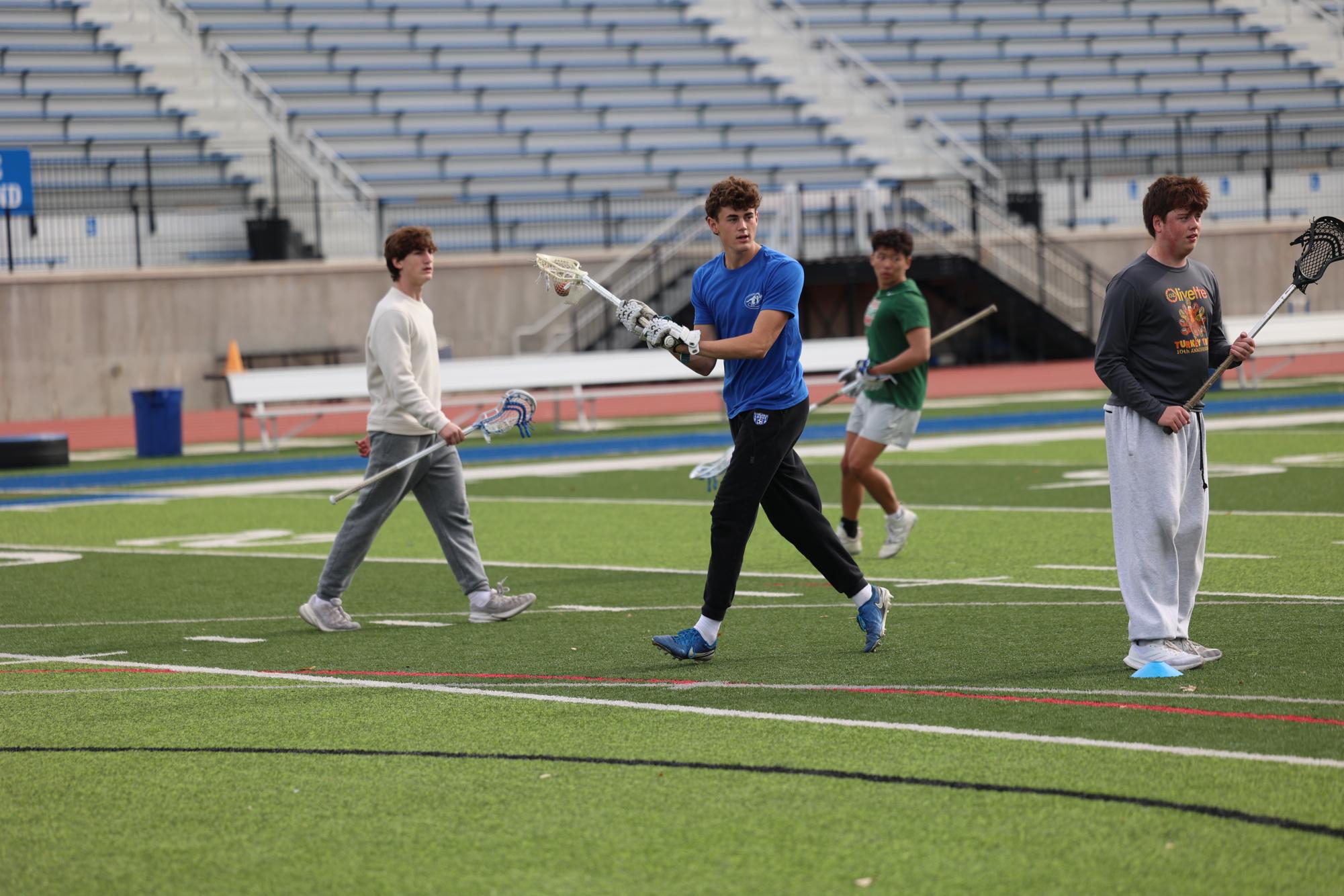 Boys Lacrosse practices during clinic Nov. 8
