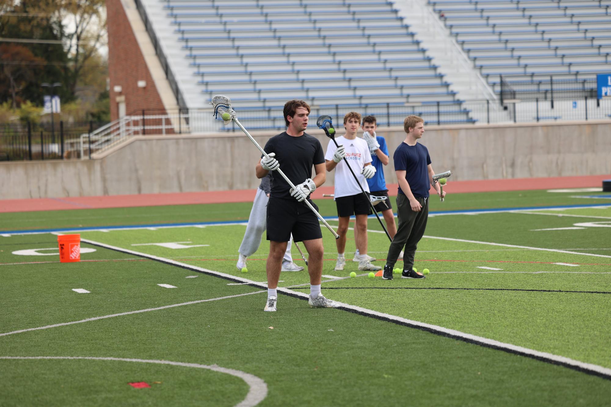 Boys Lacrosse practices during clinic Nov. 8