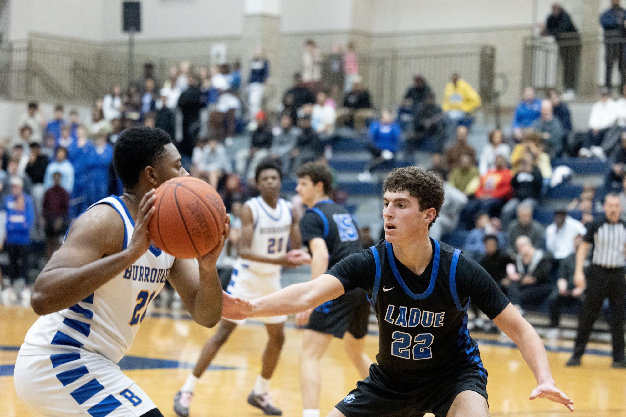 Boys varsity basketball defeats John Burroughs Nov. 20