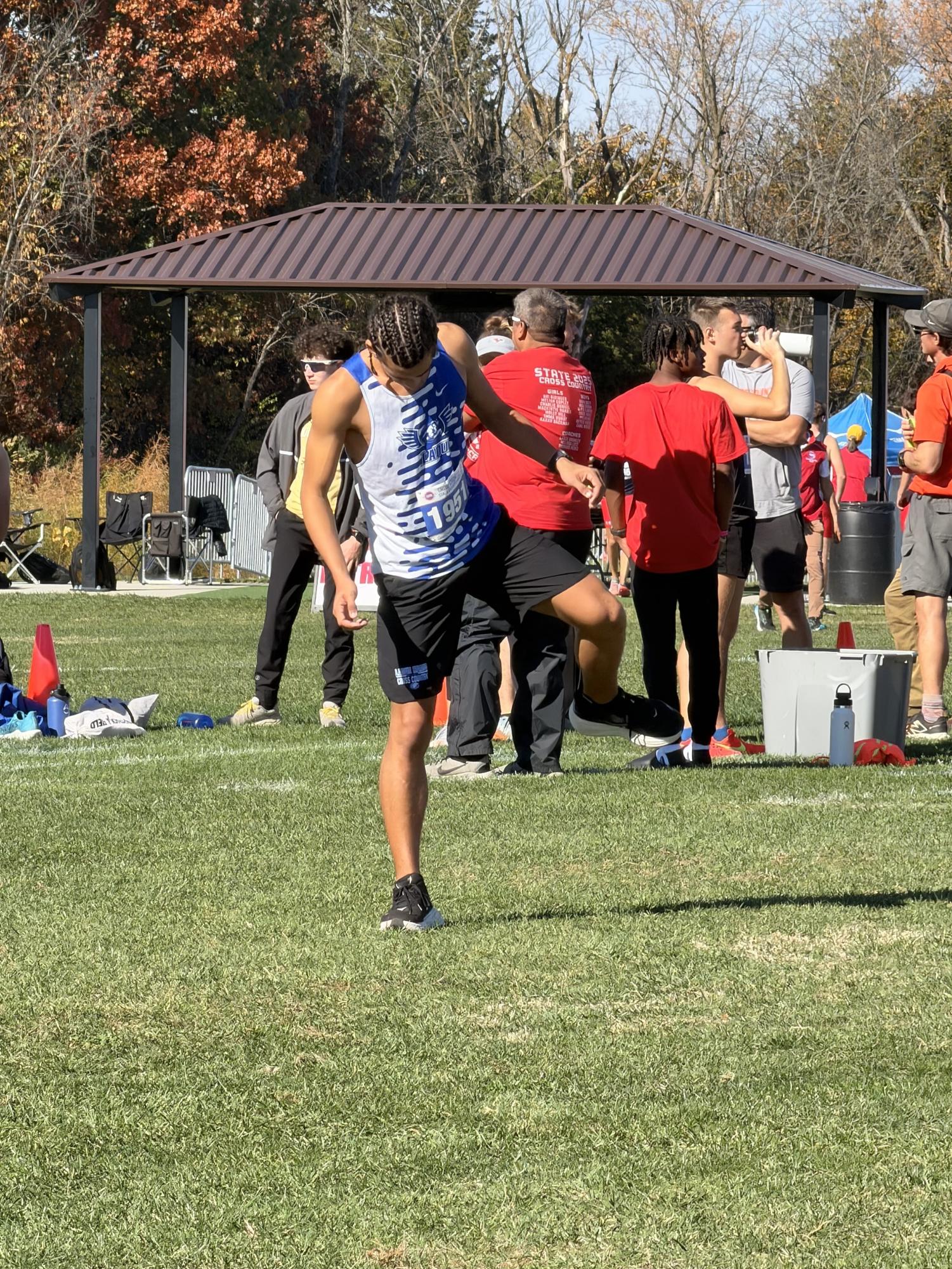 William Laurine runs at cross country state