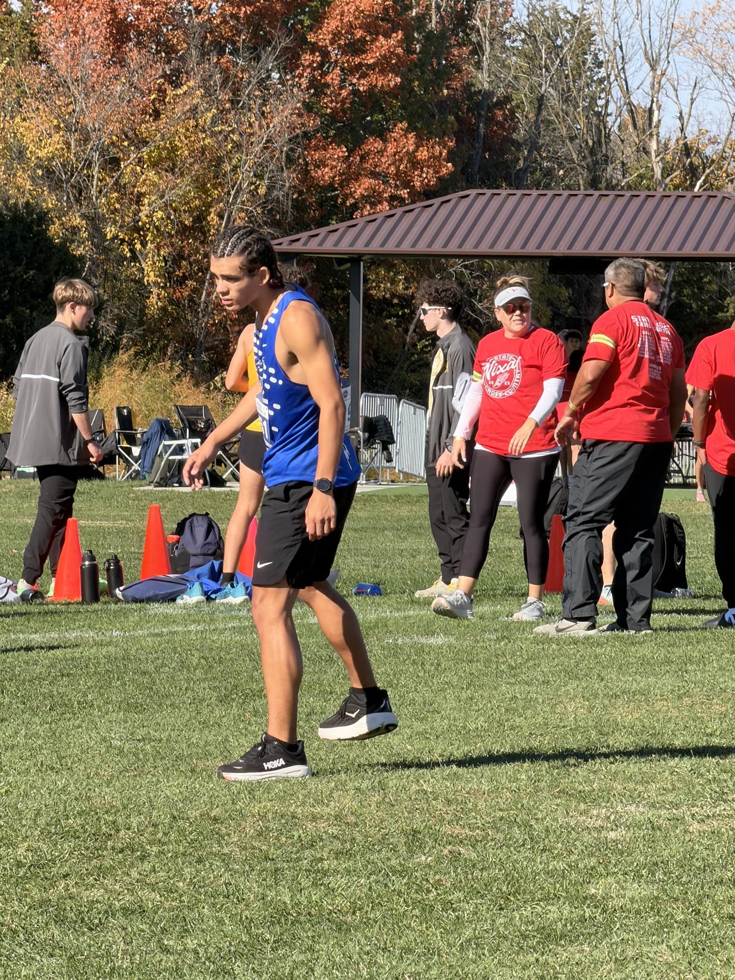 William Laurine runs at cross country state