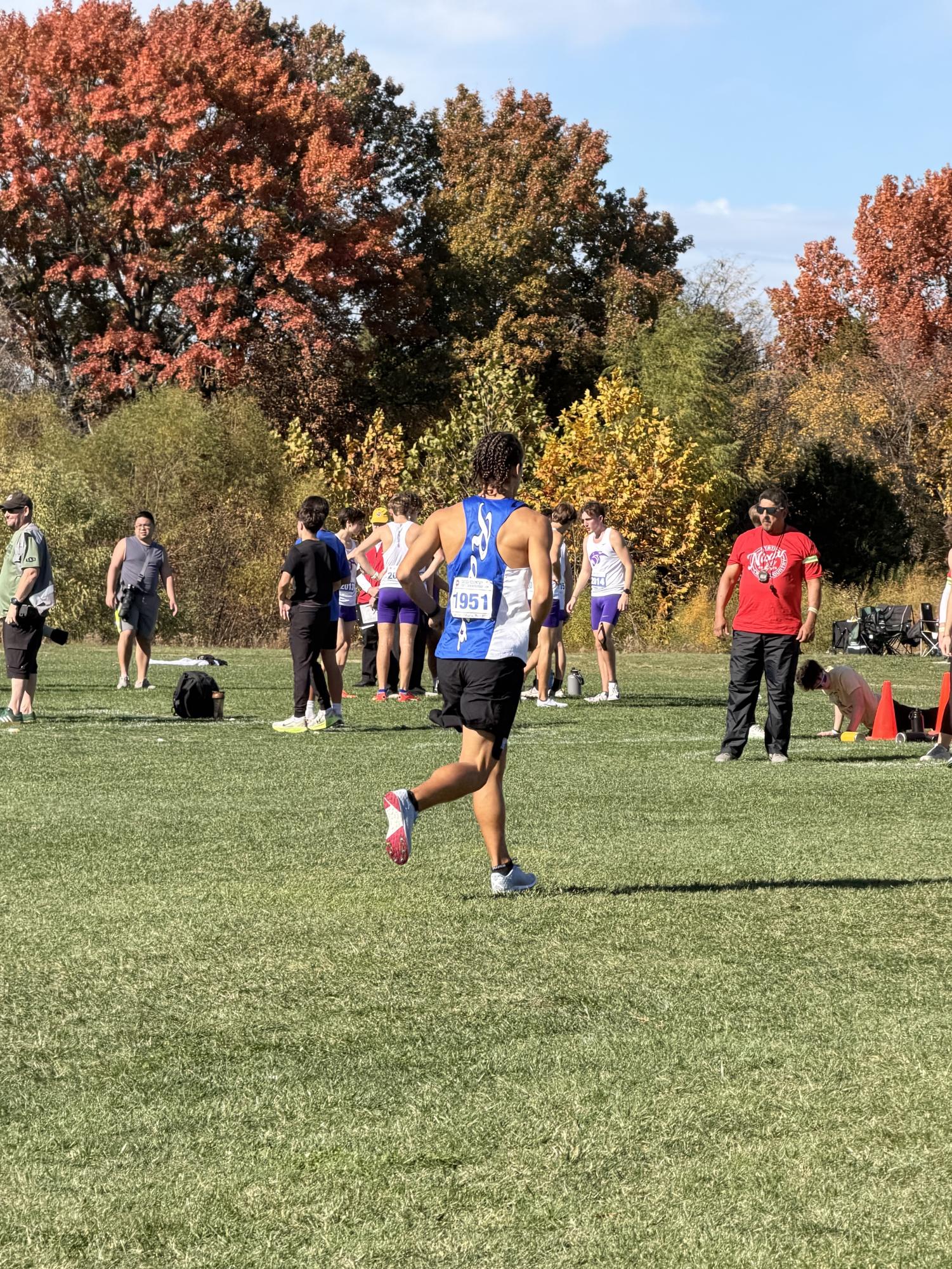 William Laurine runs at cross country state