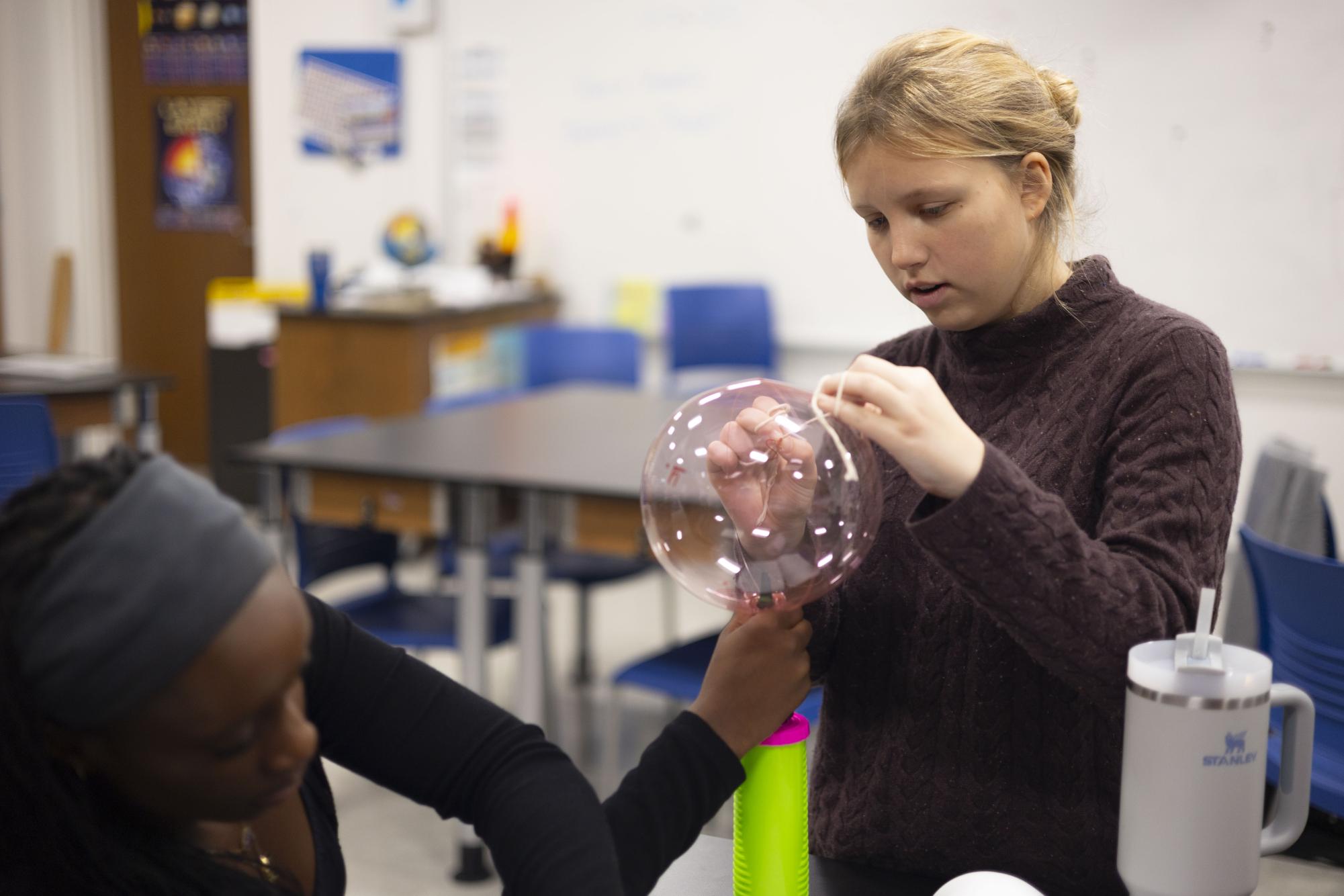 Astronomy students conduct big bang lab
