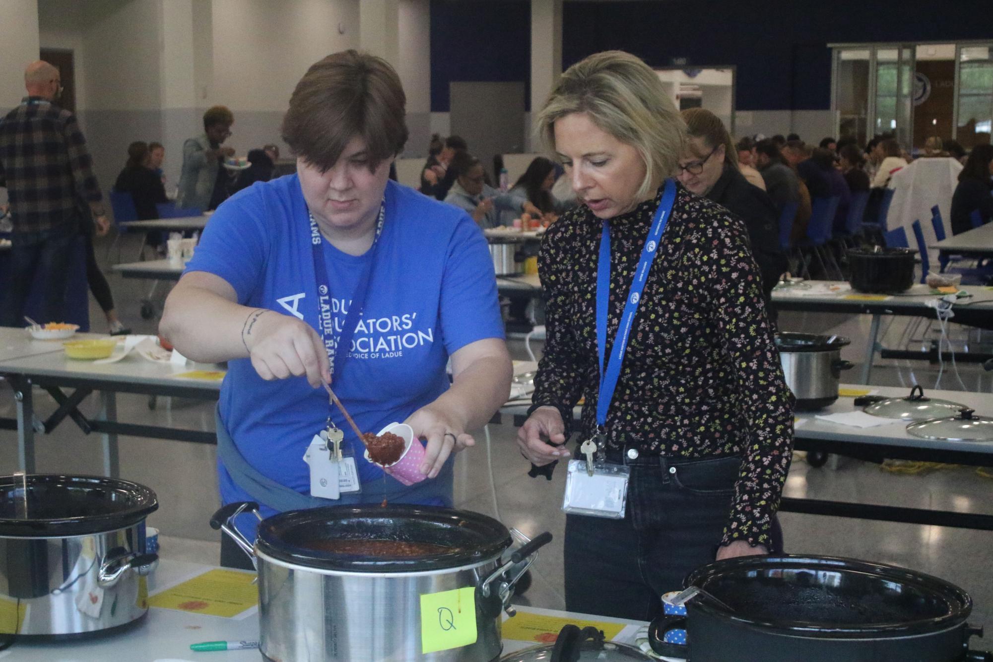 Staff members enjoy annual chili cook off Nov. 4