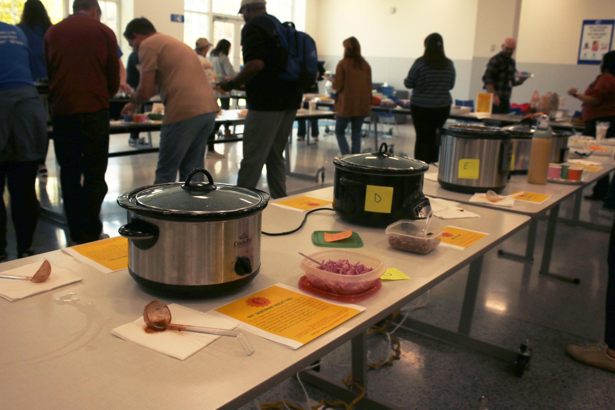 Staff members enjoy annual chili cook off Nov. 4