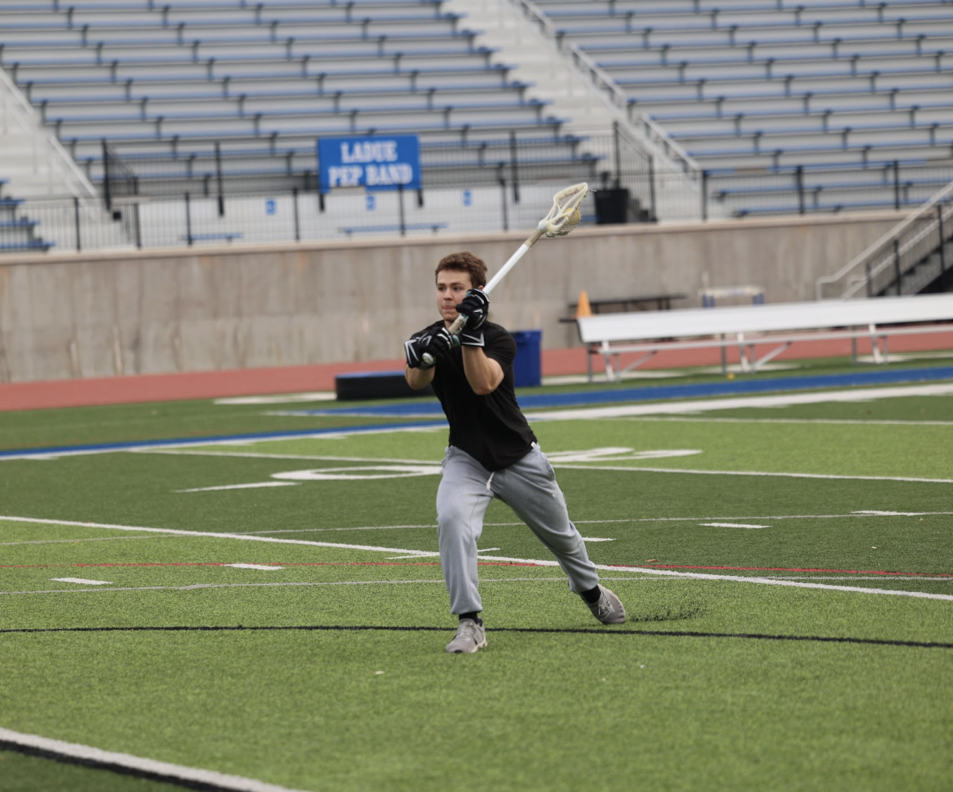 Boys Lacrosse practices during clinic Nov. 8