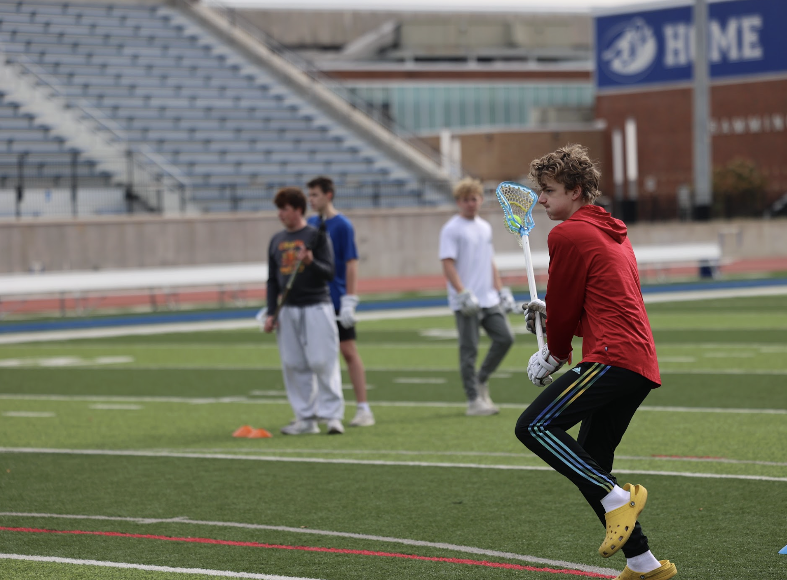 Boys Lacrosse practices during clinic Nov. 8
