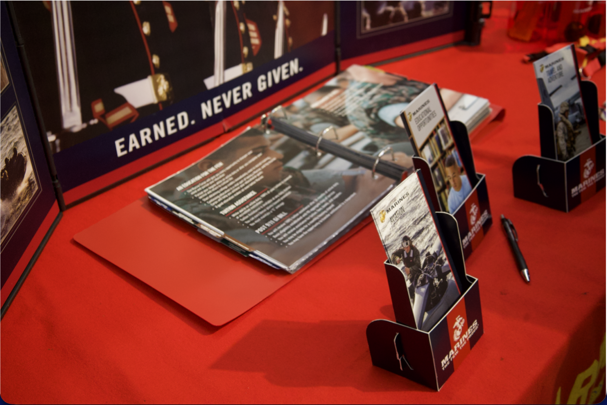 Marine Corps recruits students during lunch Nov. 19