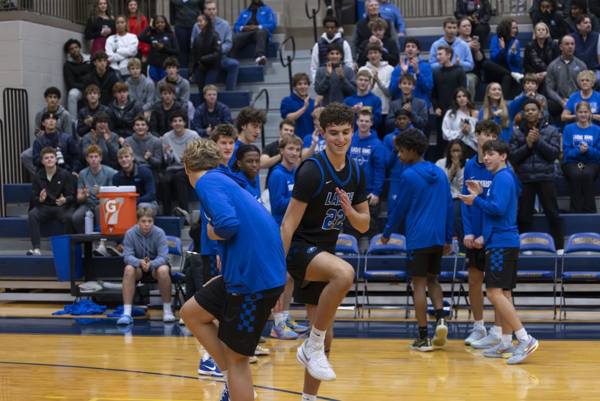 Ladue Boys Basketball wins against John Burroughs 57-51. This was the first game of the season. "It was a great environment to play in and I had a great time playing my first varsity basketball game," Kody Anderson said.