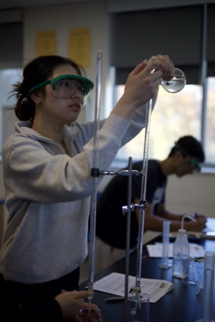 AP Chemistry students complete Juice Titration lab Nov. 7