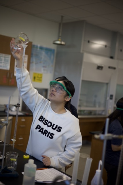 AP Chemistry students complete Juice Titration lab Nov. 7