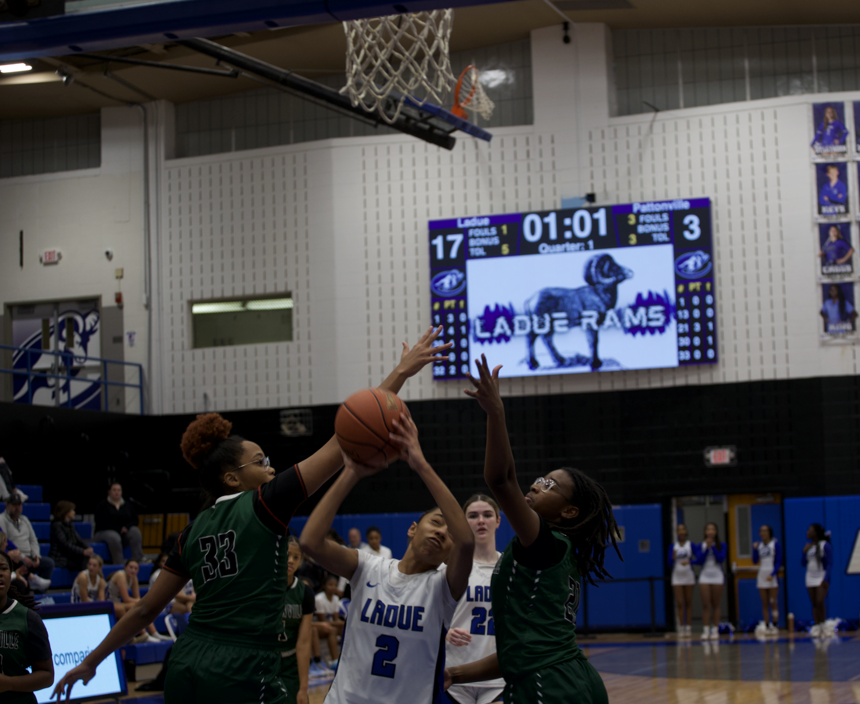 Girls varsity basketball defeats Pattonville 50-35