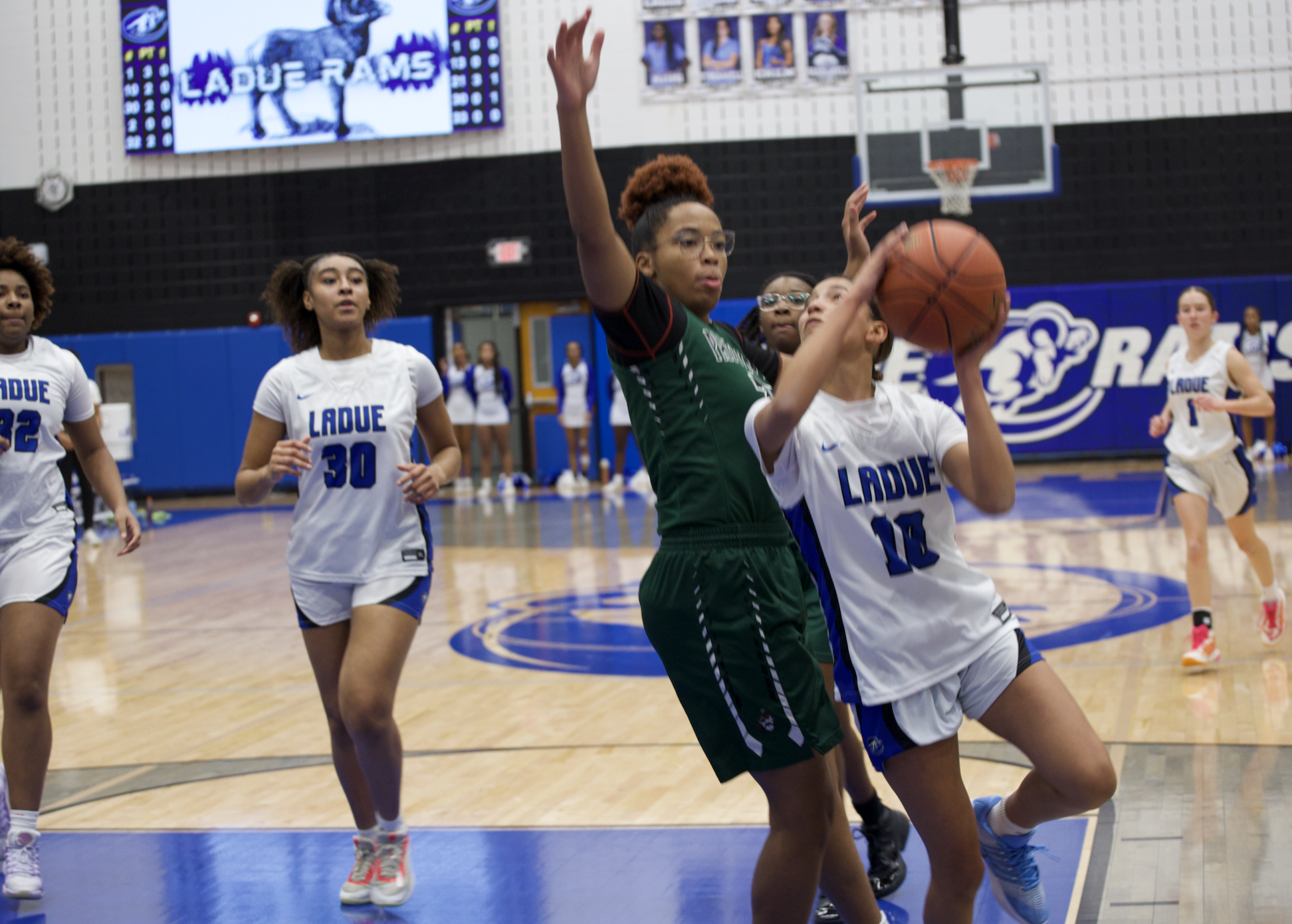 Girls varsity basketball defeats Pattonville 50-35