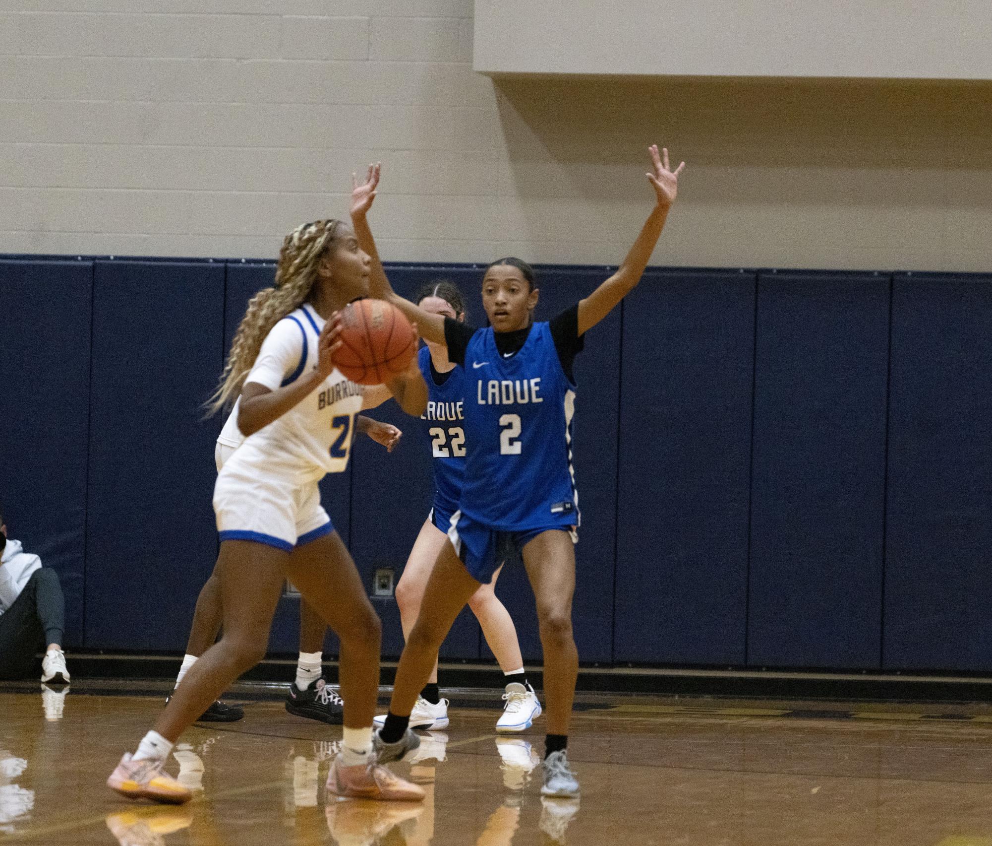 Girls varsity basketball falls to John Burroughs 70-40