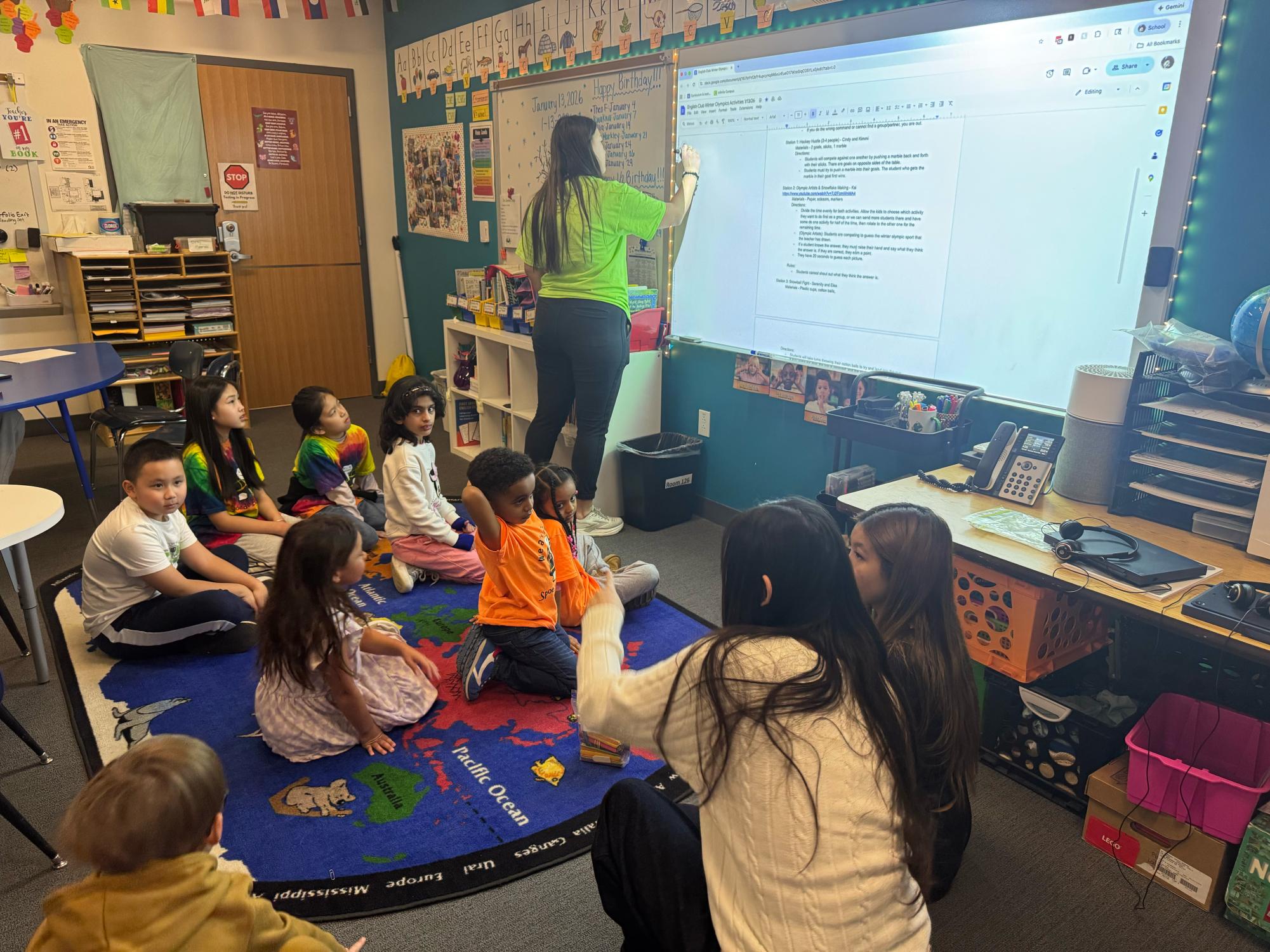 English Club teaches about the Winter Olympics Jan. 14