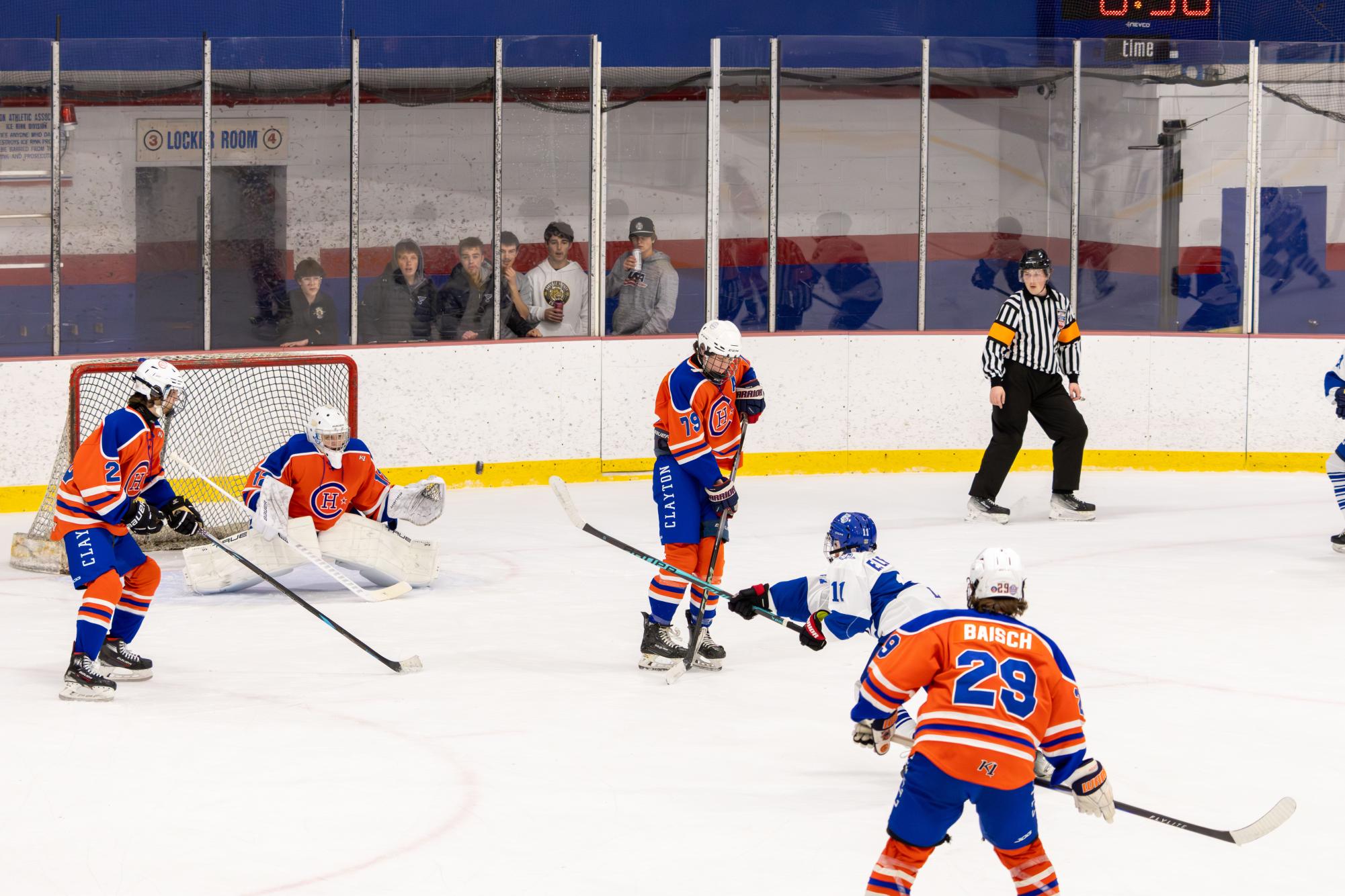 Boys hockey defeats Clayton 8-1