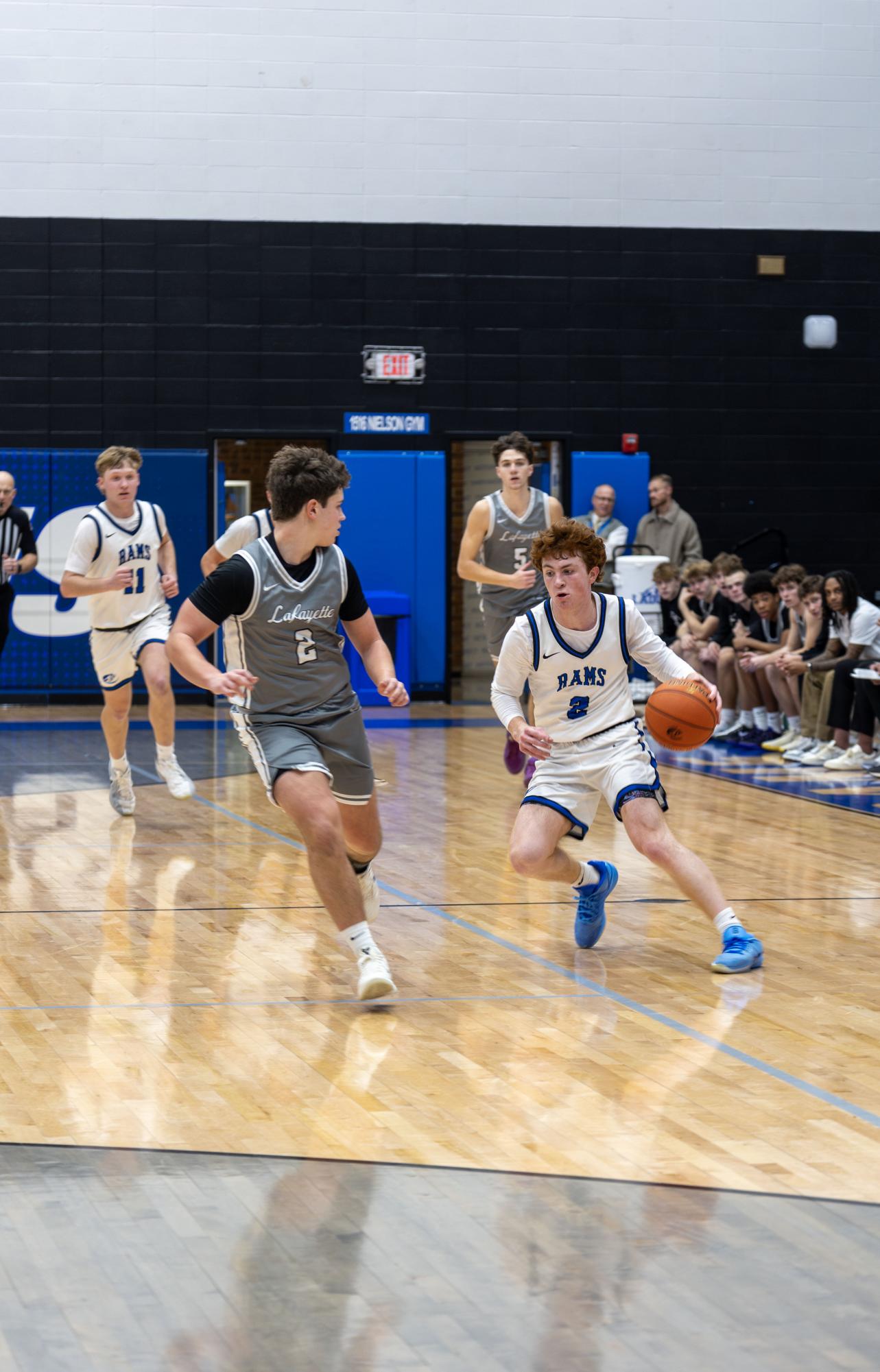 Boys varsity basketball defeats Lafayette 77-69 Jan. 9