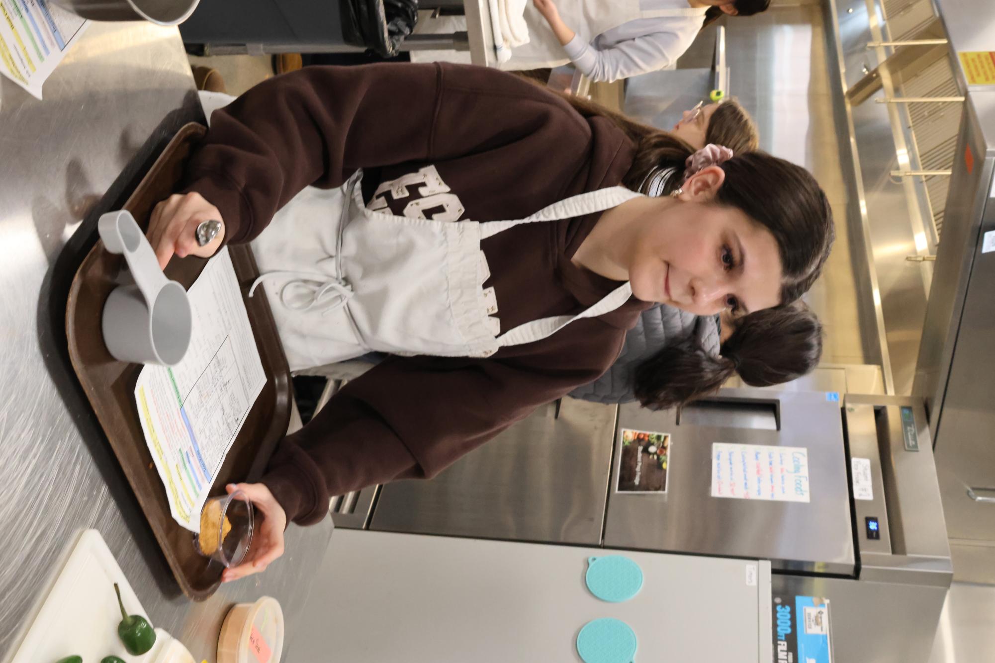 Foods 1 cooks Beef Taco Soup in class Feb. 24