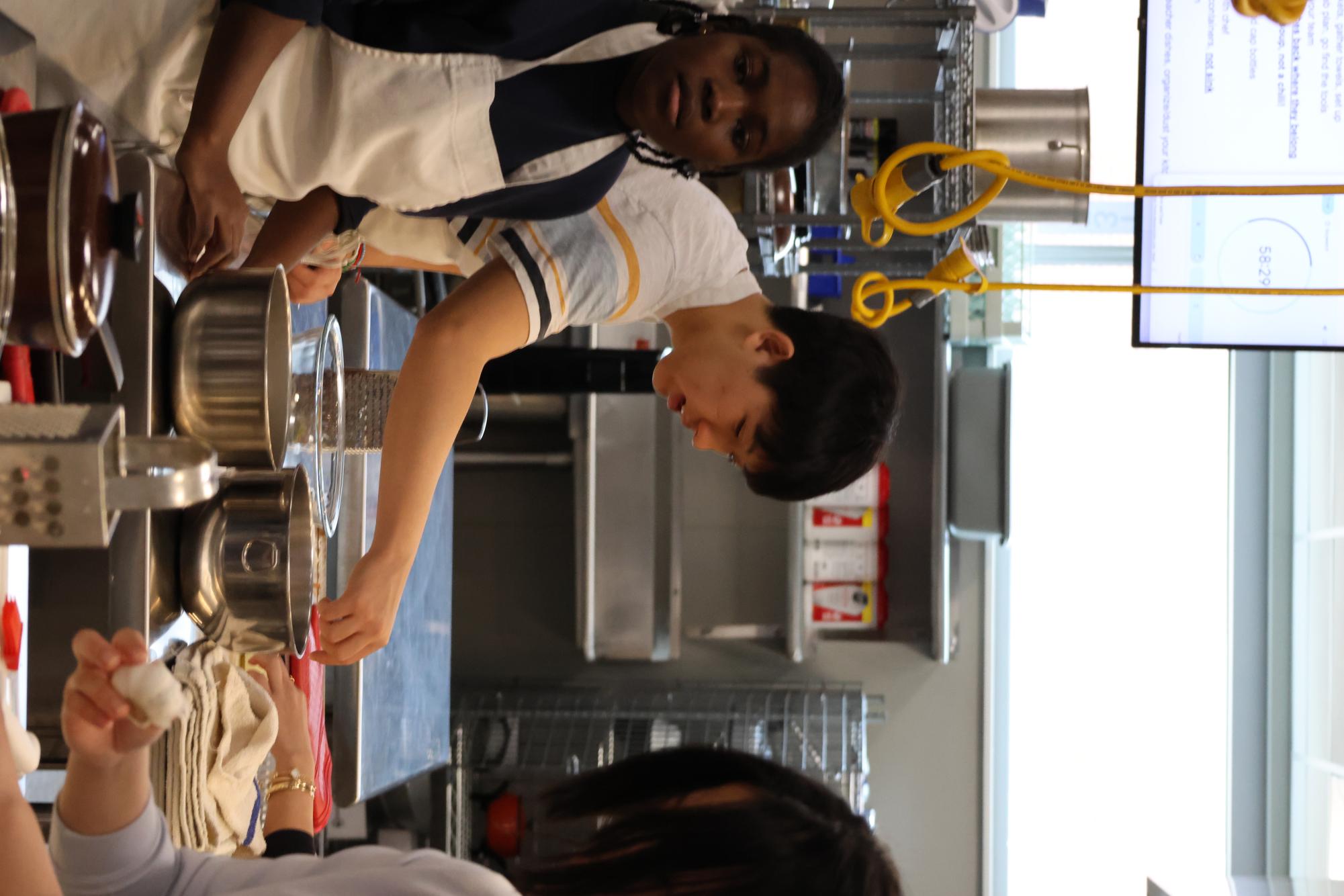 Foods 1 cooks Beef Taco Soup in class Feb. 24