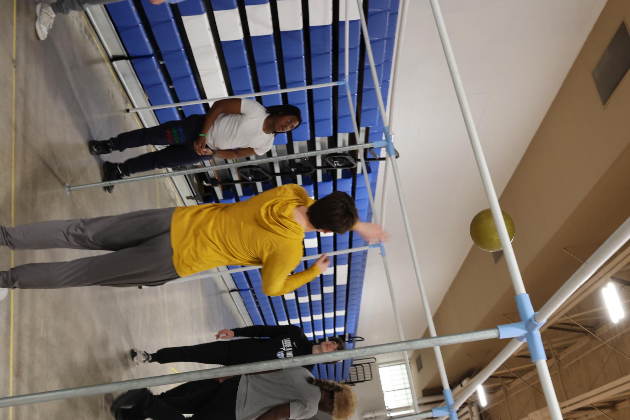 Team Sports plays Nine Square during class Feb. 24