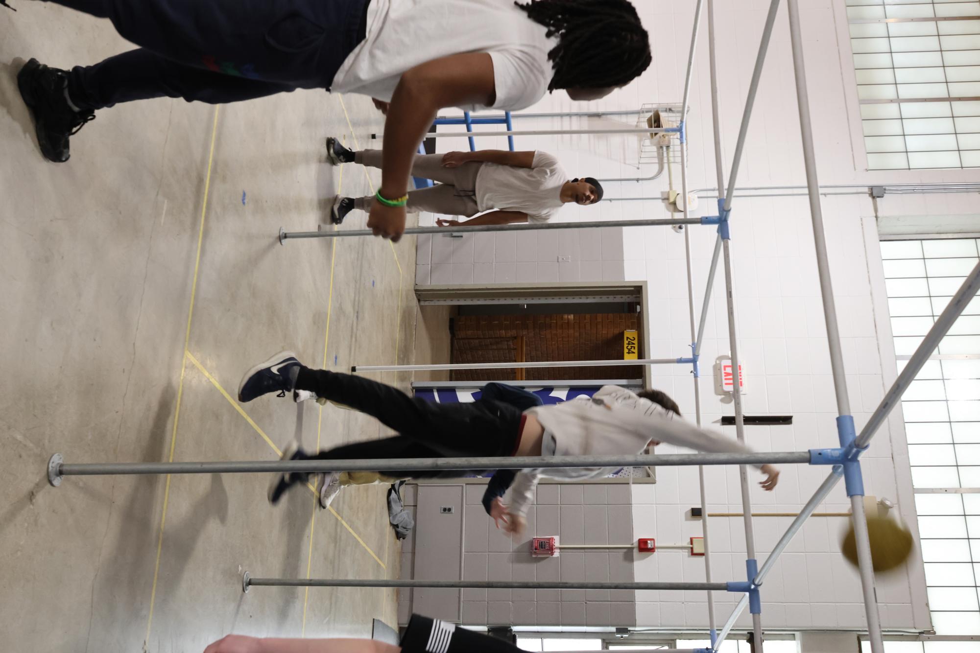 Team Sports plays Nine Square during class Feb. 24