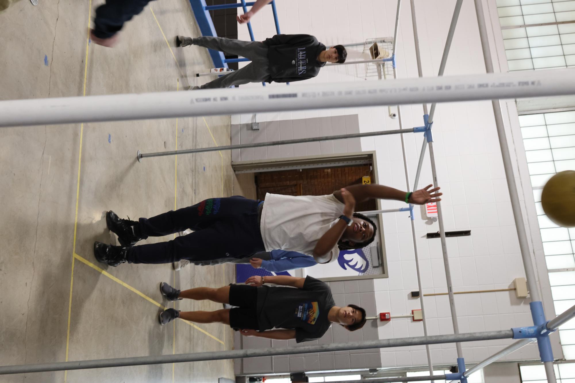 Team Sports plays Nine Square during class Feb. 24